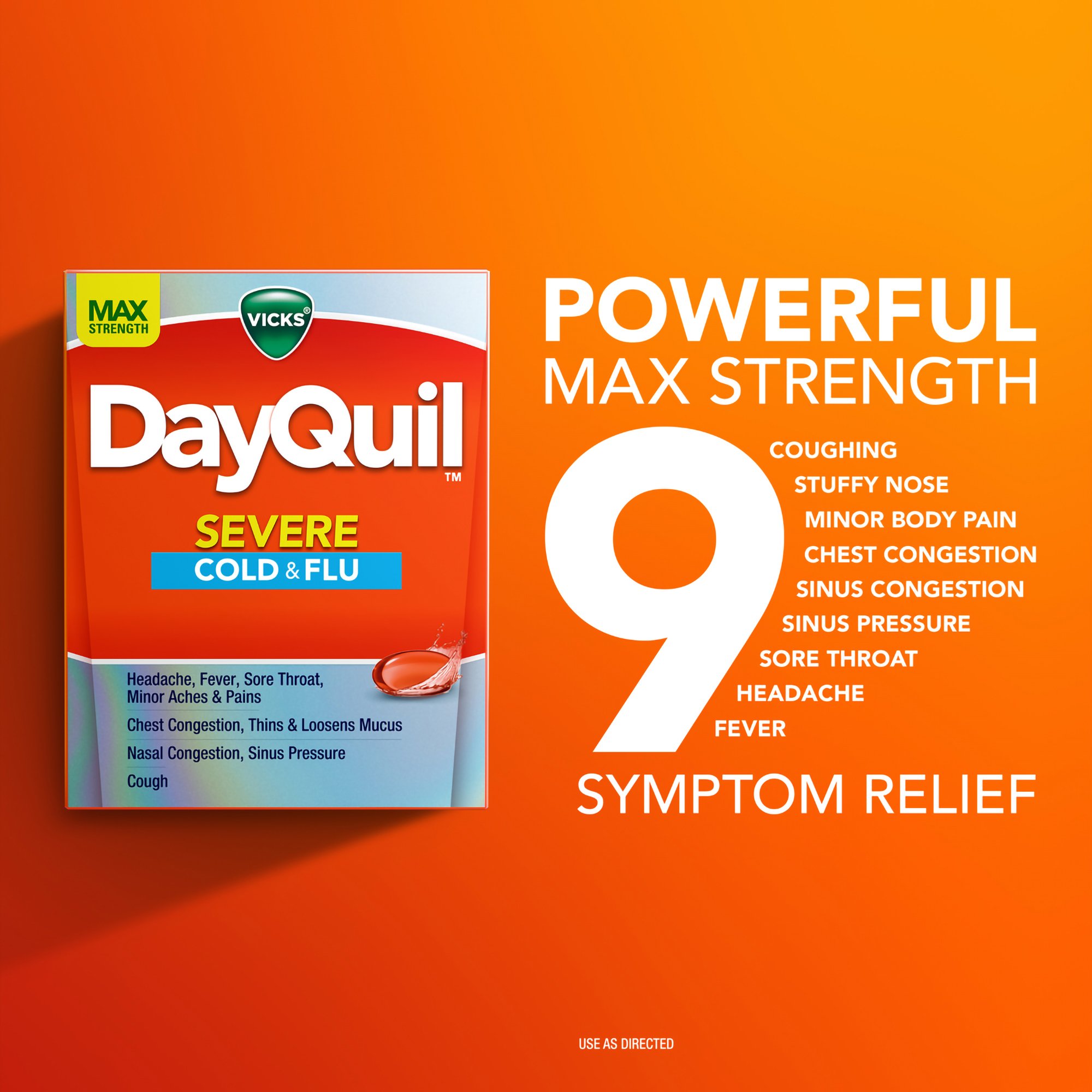 Procter & Gamble 37000051724 - Vicks DayQuil Severe Cold & Flu LiquiCaps - 1/Carton