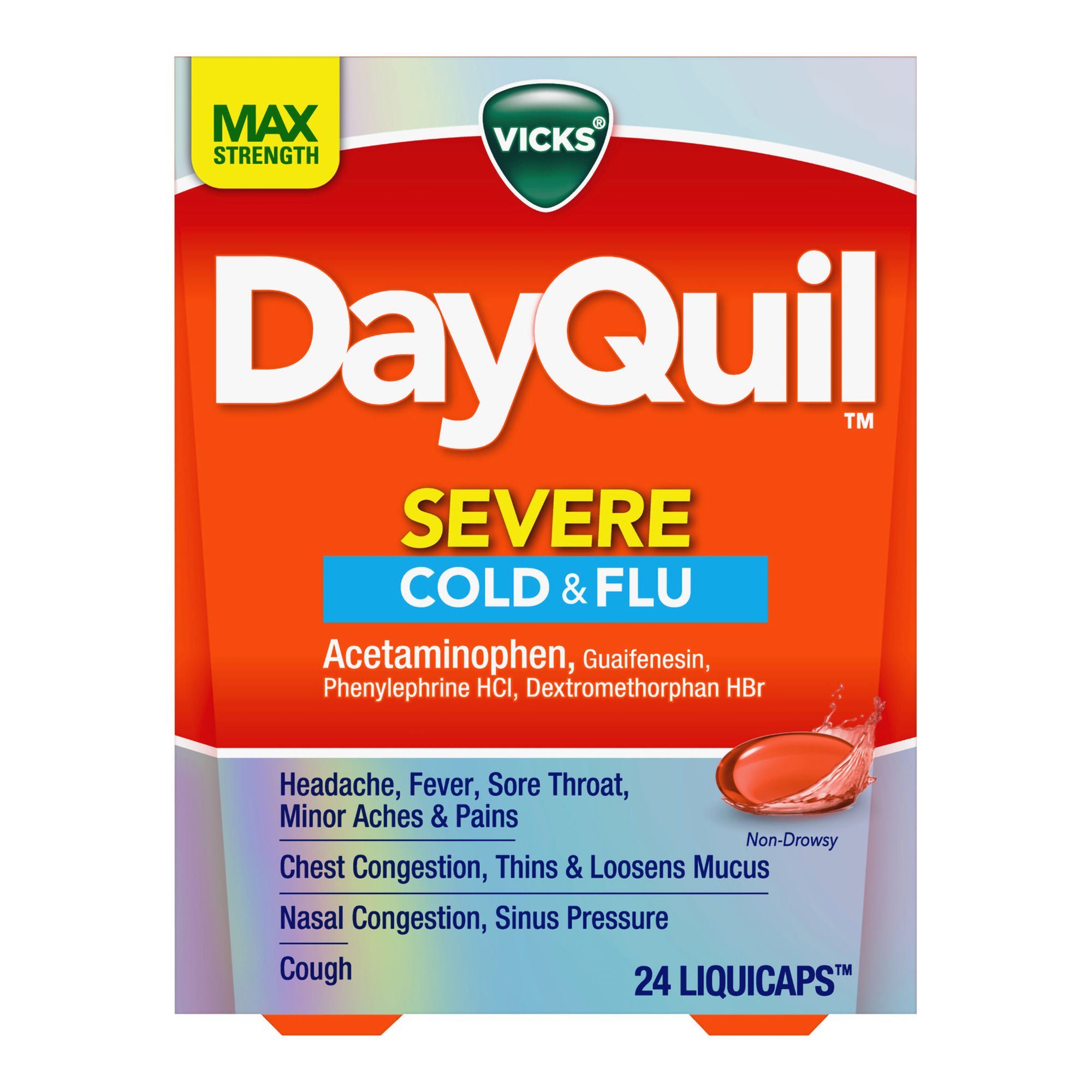 Procter & Gamble - 37000051724 Vicks DayQuil Severe Cold & Flu LiquiCaps