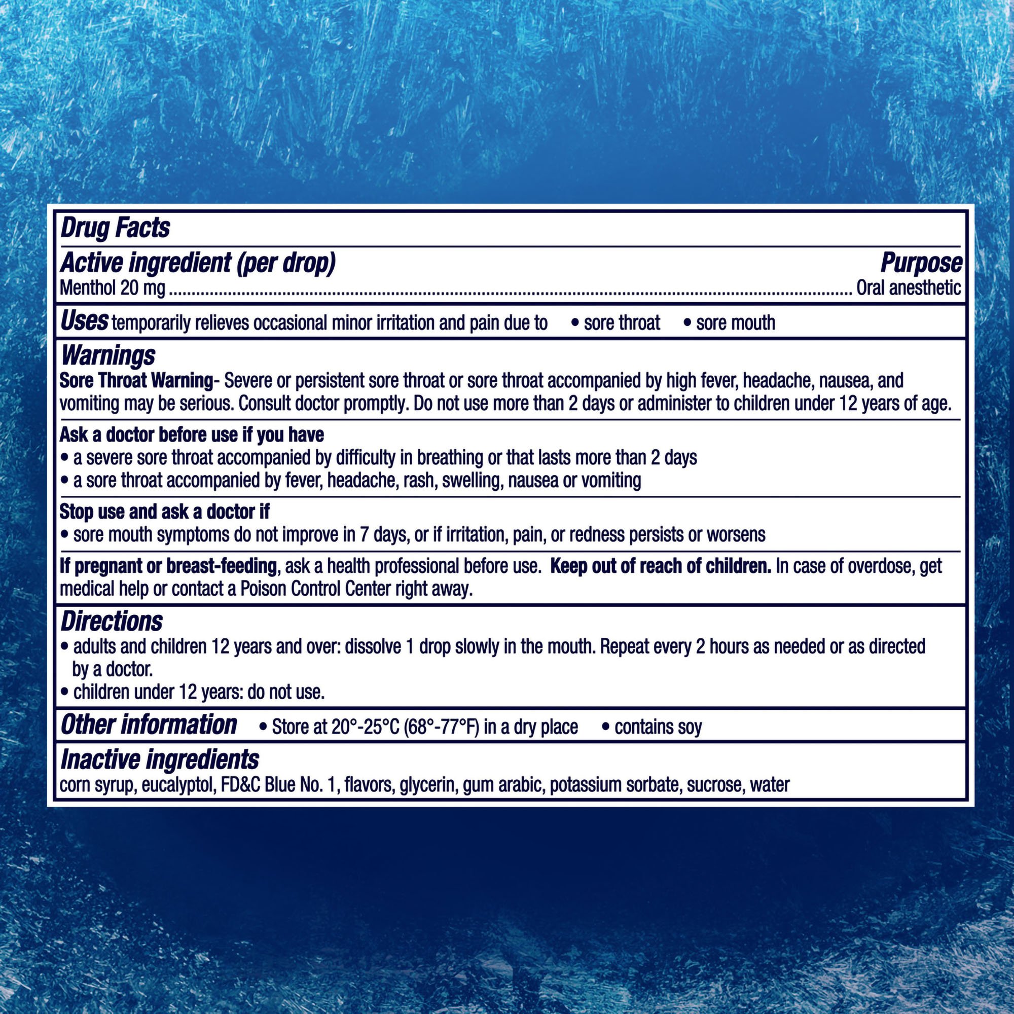 Procter & Gamble 32390003970 - Vicks VapoCool Severe Medicated Drops Winterfrost - 1/Bag