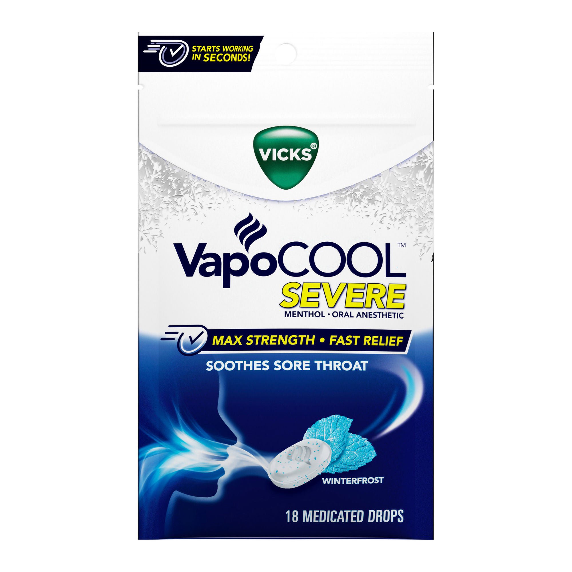 Procter & Gamble - 32390003970 Vicks VapoCool Severe Medicated Drops Winterfrost