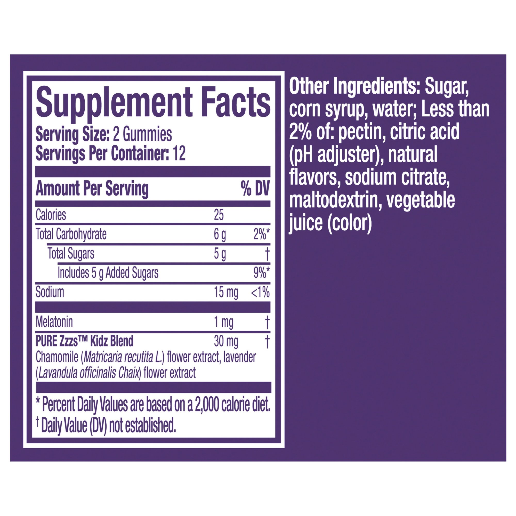 Procter & Gamble 32390004022 - Vicks Pure Zzzs Kidz Gummies, Natural Berry Flavor - 1/Bottle