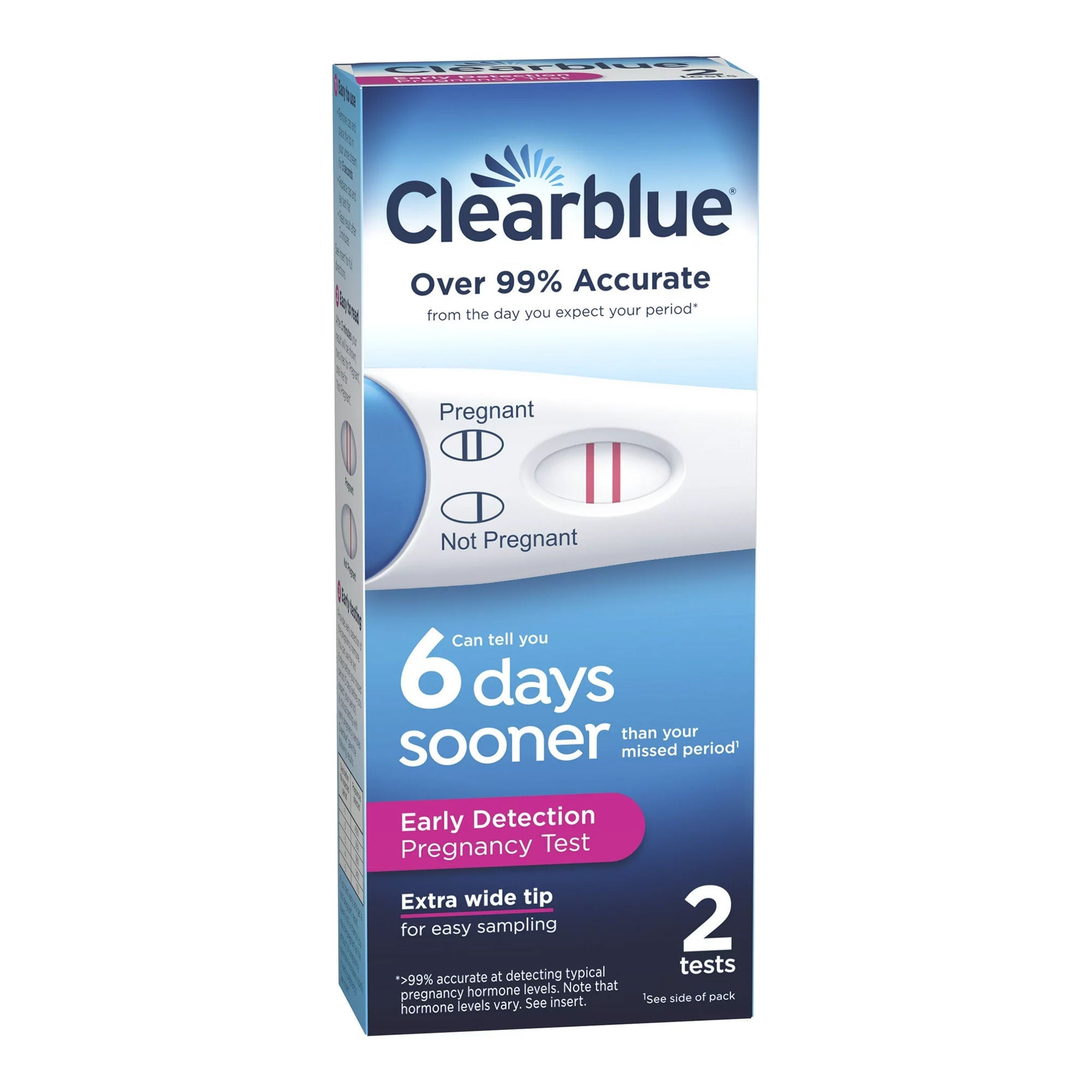 Procter & Gamble - 63347260193 Reproductive Health Test Kit Clearblue® hCG Pregnancy Test 2 Tests CLIA Waived