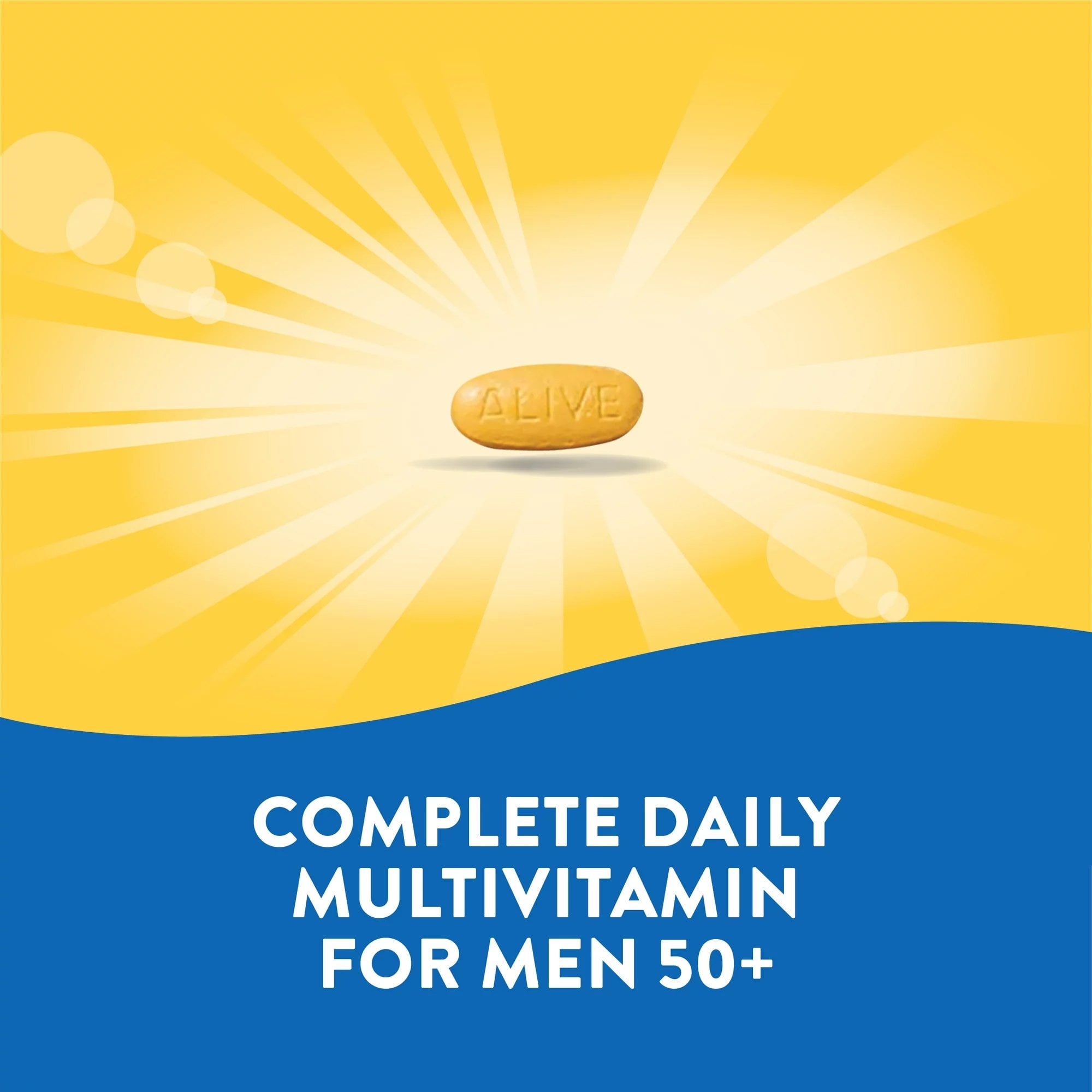 Nature's Way Brands LLC 03367413661 - Nature's Way Alive!® Men's 50+ Multi-Vitamin Multi-Mineral Tablets - 50/Box