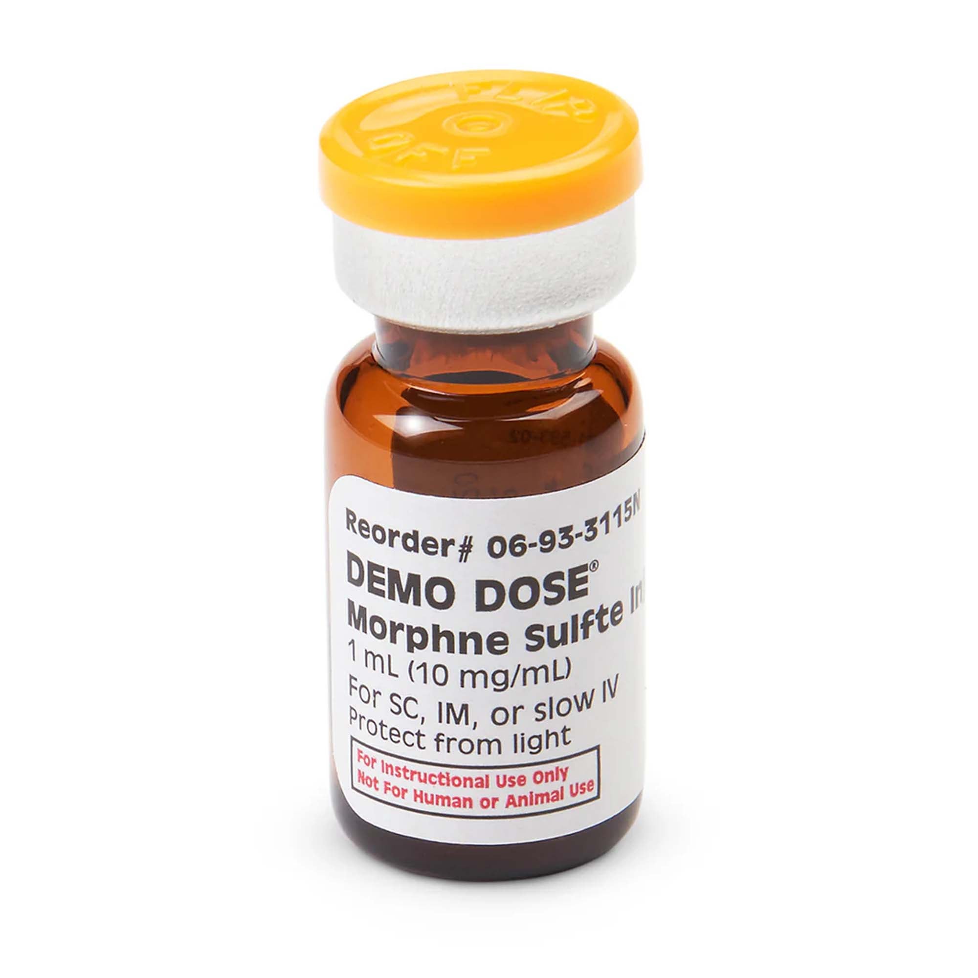 Nasco Healthcare - PN01057 Clinical Training Medication Demo Dose® Morphine Liquid Vial 1 mL (10 mg/mL)