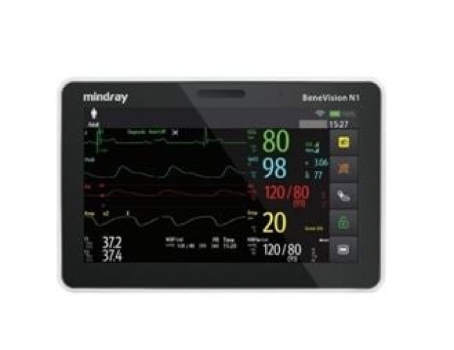 Mindray USA - 121-001570-00 Patient Monitor BeneVision N1 Monitoring ECG, Arhythmia Analysis, SpO2 AC Power / Battery Operated