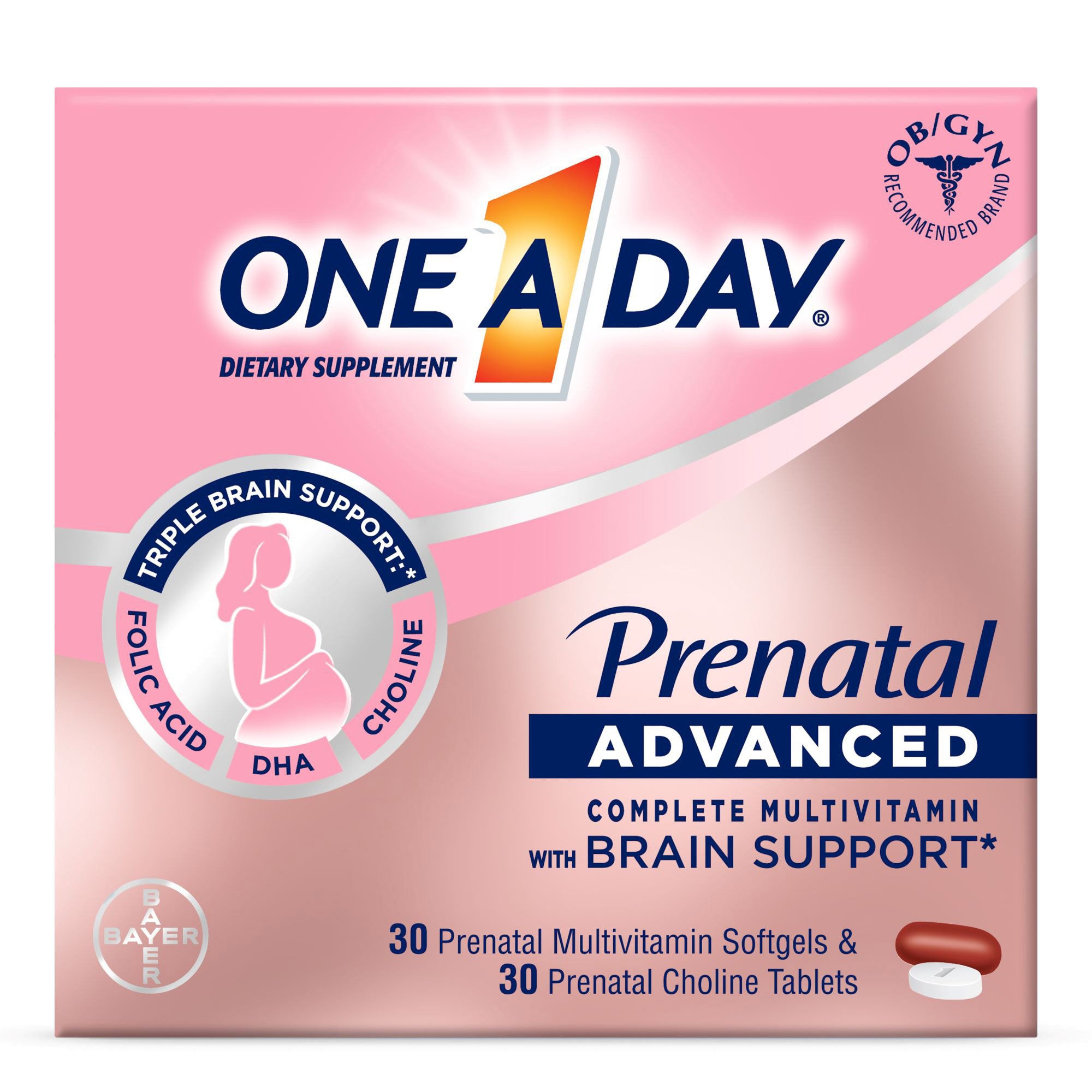 Bayer 1650058657 - One A Day Prenatal Advanced Softgels and Tablets - 1/Bottle