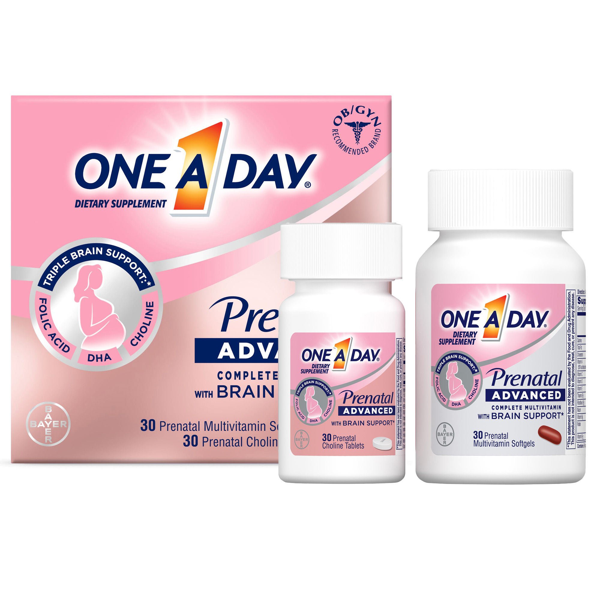 Bayer - 1650058657 One A Day Prenatal Advanced Softgels and Tablets