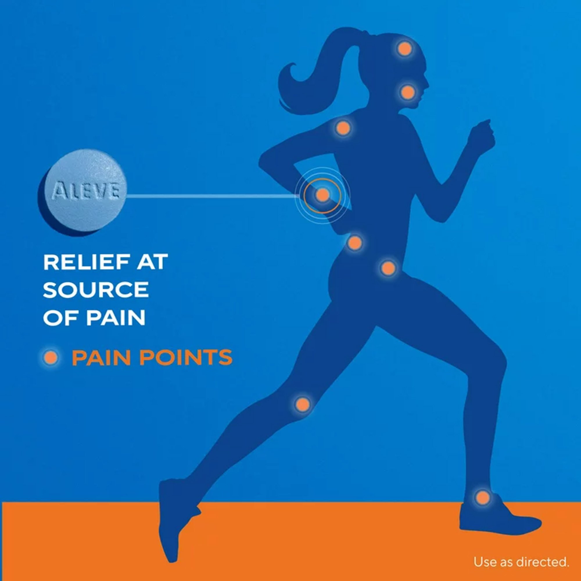Bayer 00280609224 - Aleve Back & Muscle Pain Tablets - 1/Bottle