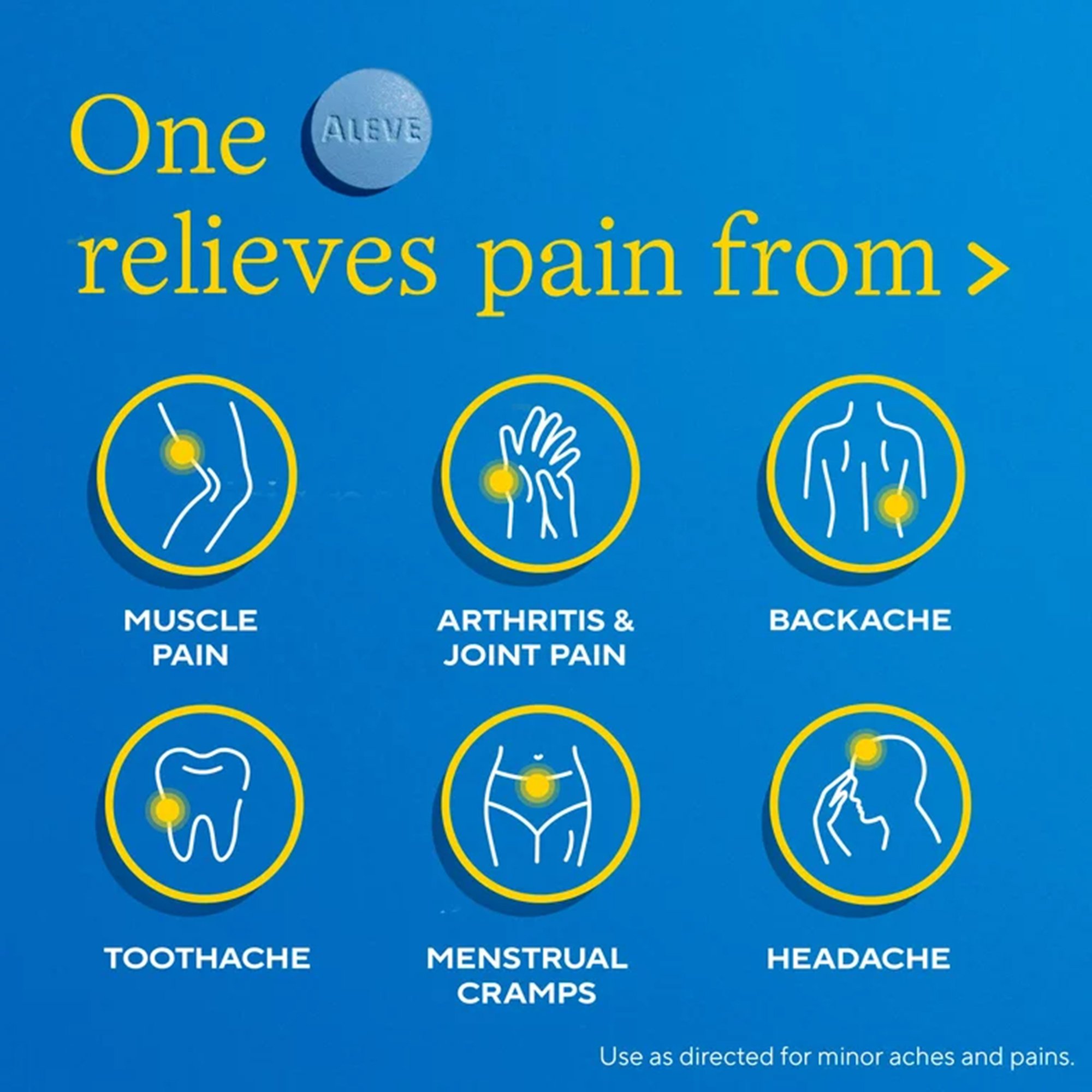 Bayer 00280609224 - Aleve Back & Muscle Pain Tablets - 1/Bottle