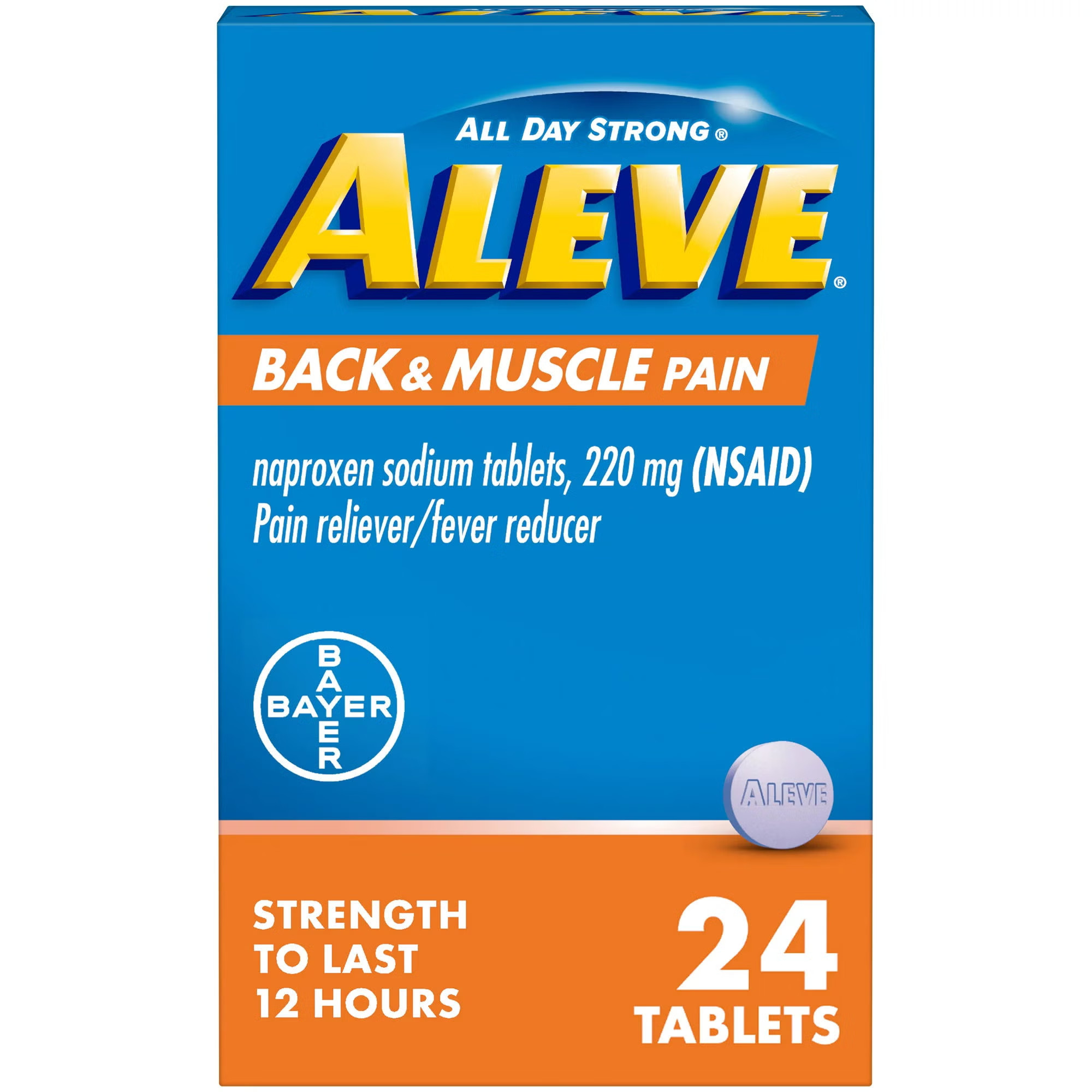 Bayer - 00280609224 Aleve Back & Muscle Pain Tablets