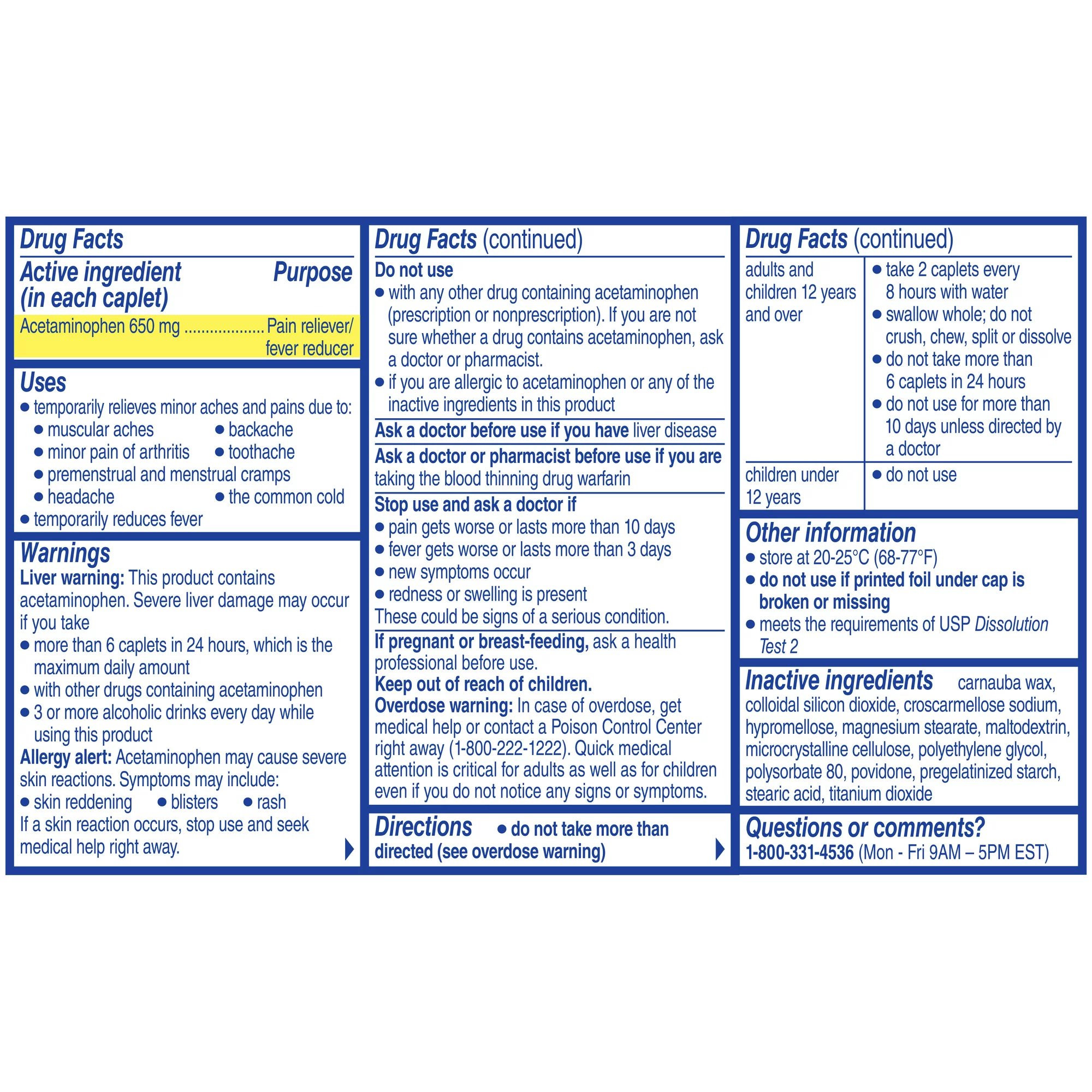 Bayer 31284357122 - Midol Long Lasting Relief Caplets - 1/Bottle