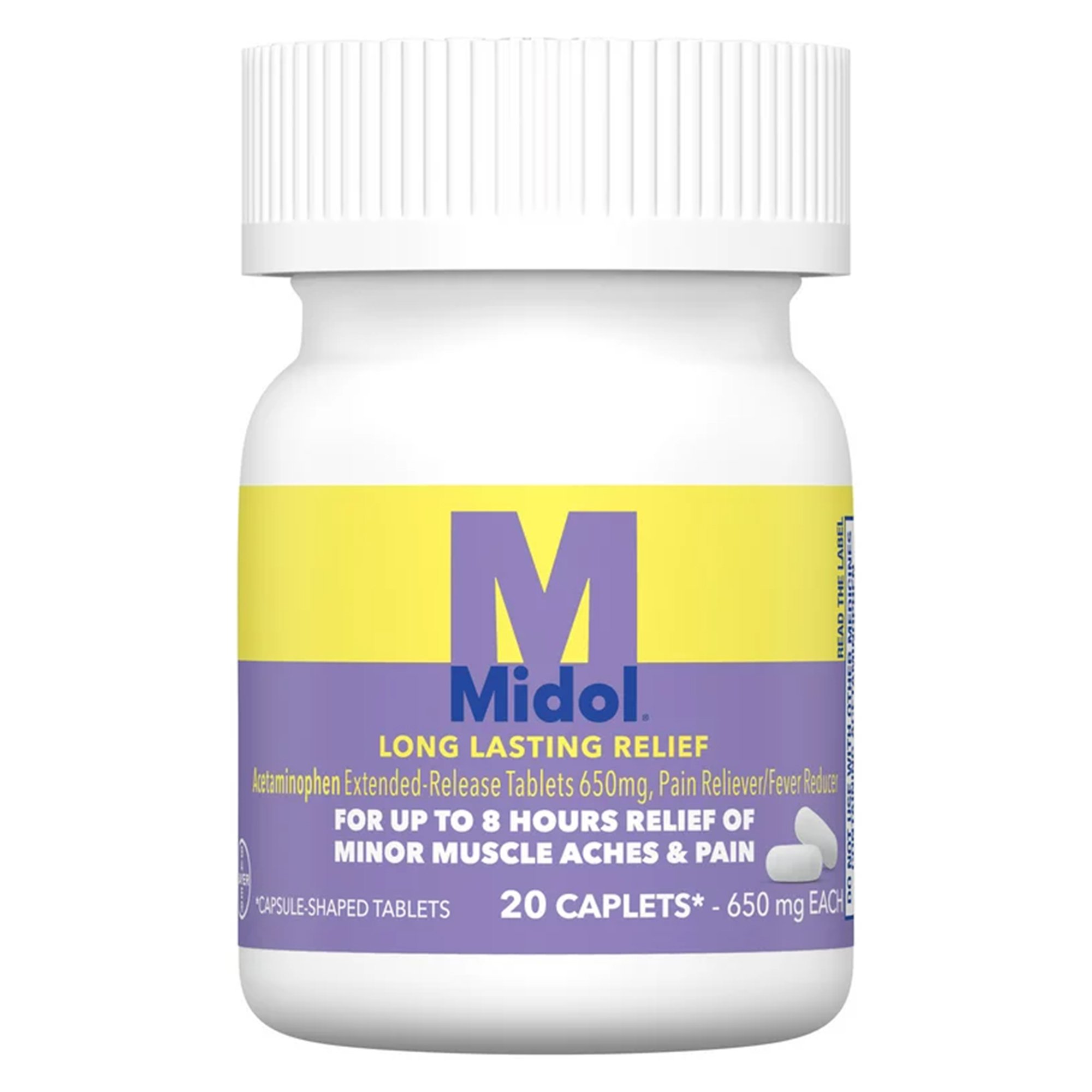 Bayer 31284357122 - Midol Long Lasting Relief Caplets - 1/Bottle