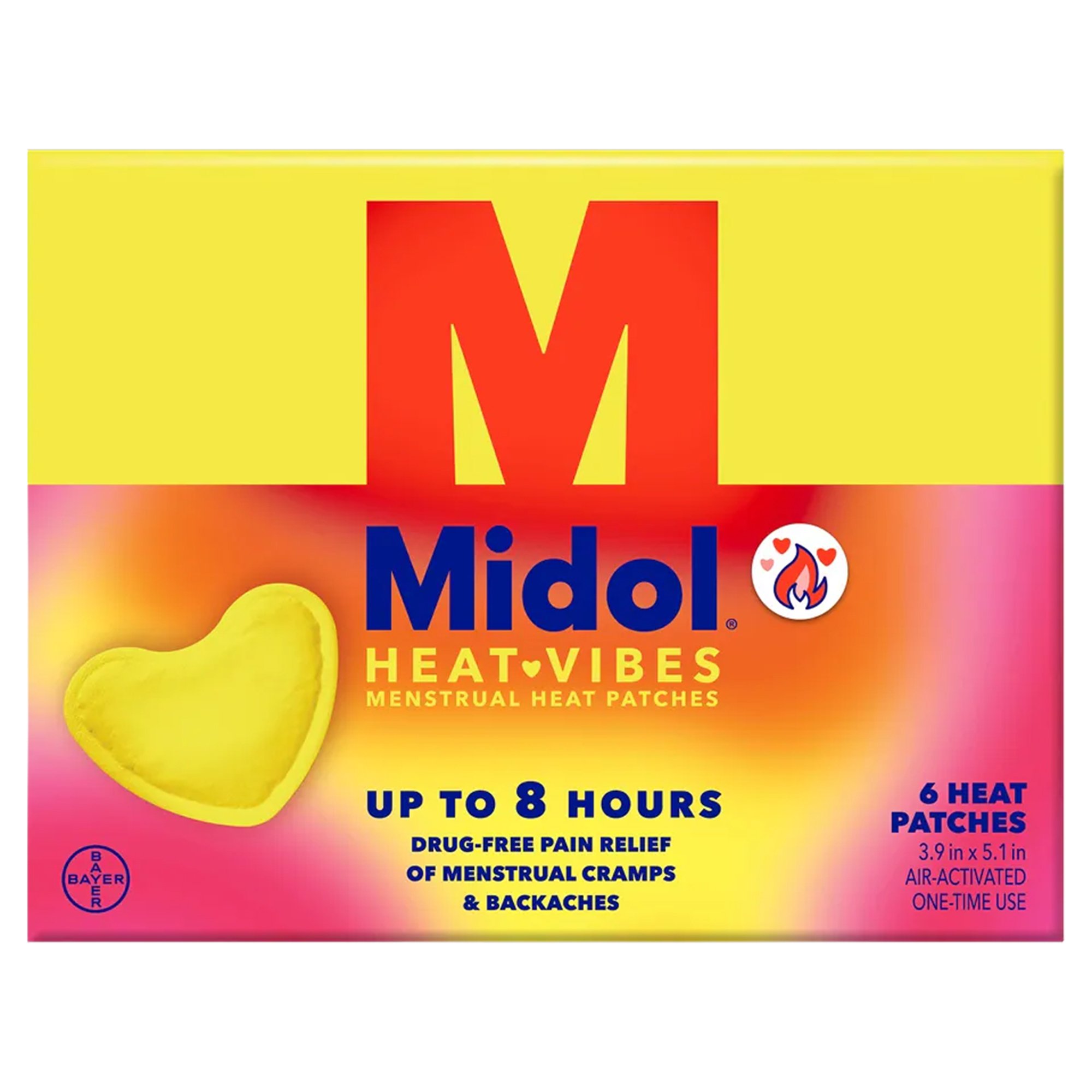 Bayer 31284359660 - Midol® Heat Vibes Patch - 3/Carton