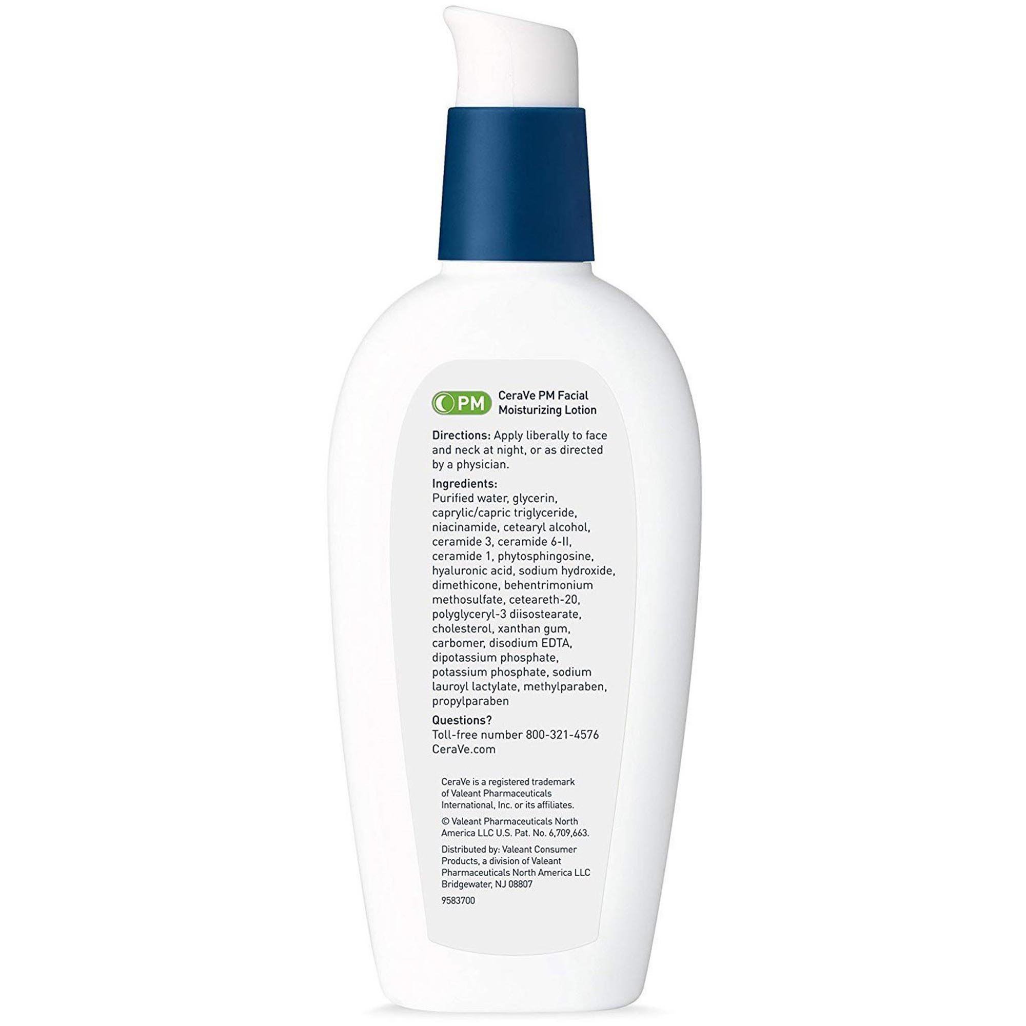 Loreal USA 60600053745 - CeraVe® Facial Moisturizing Lotion PM, Ultra Lightweight, 3-ounce Pump Bottle - 1/Each