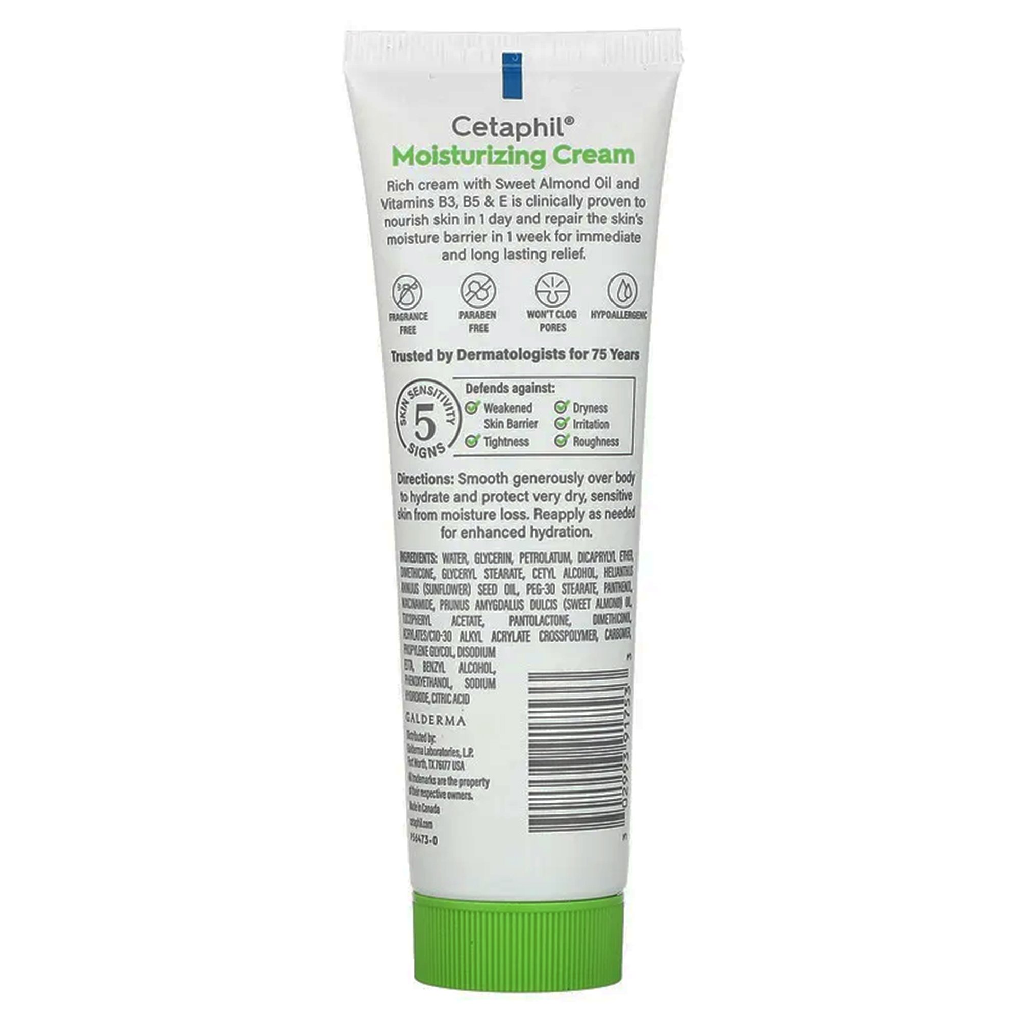 Galderma Laboratories 30299391753 - Cetaphil® Moisturizing Lotion Dry to Normal Sensitive Skin Unscented, 3 oz. Tube - 1/Each
