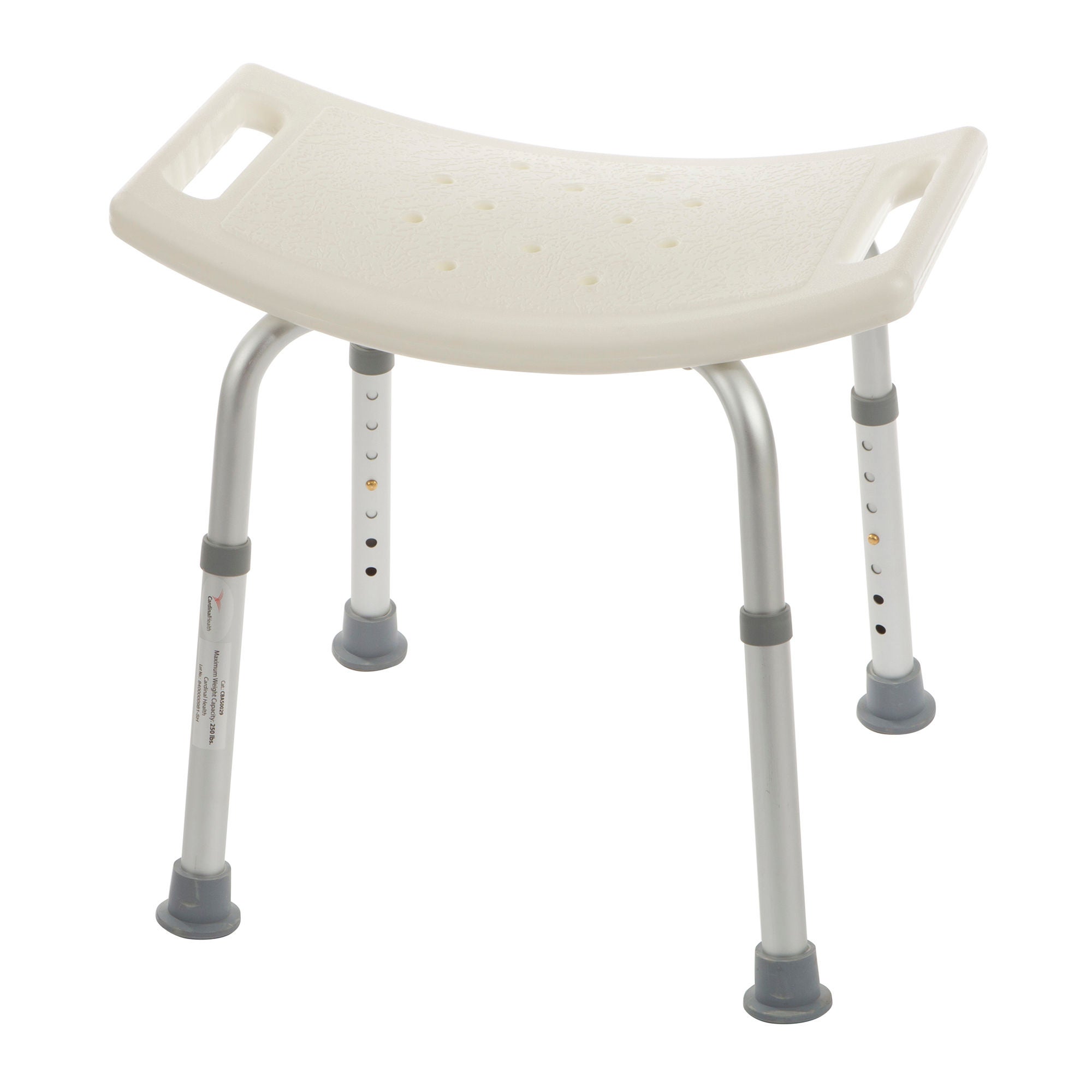 Cardinal - CBAS0029 Bath Bench Cardinal Health™ Without Arms Aluminum Frame Without Backrest 18 Inch Seat Width 250 lbs. Weight Capacity