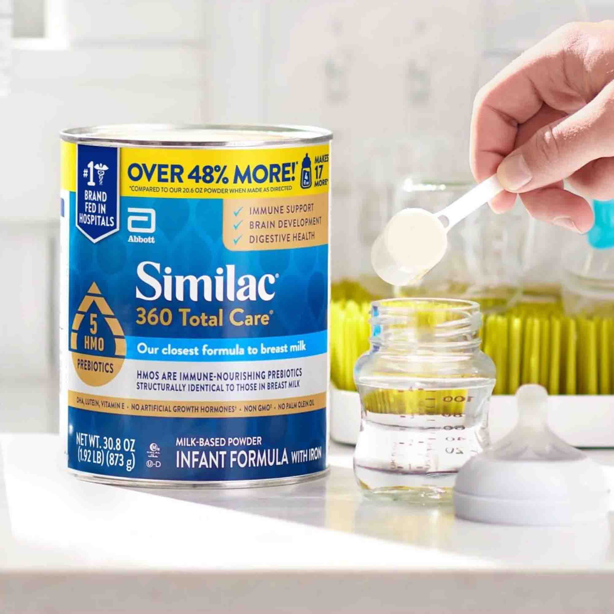 Abbott Nutrition 68654 - Similac® 360 Total Care® Milk-Based Powder Infant Formula - 1/Each, 6/Carton