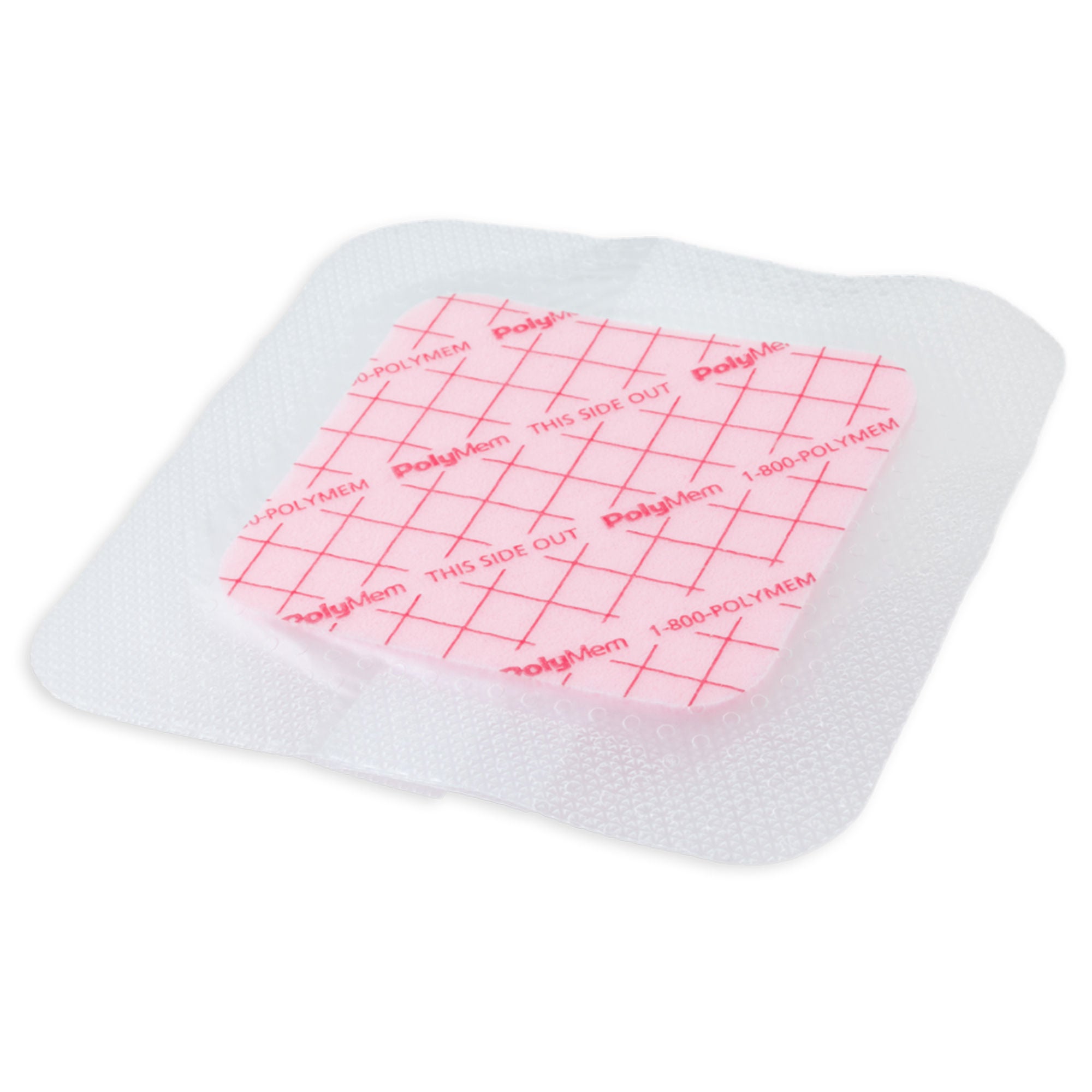 Ferris Manufacturing - 2466 Foam Dressing PolyMem® 5-1/5 X 5-1/5 Inch With Border Film Backing Silicone Adhesive Square Sterile