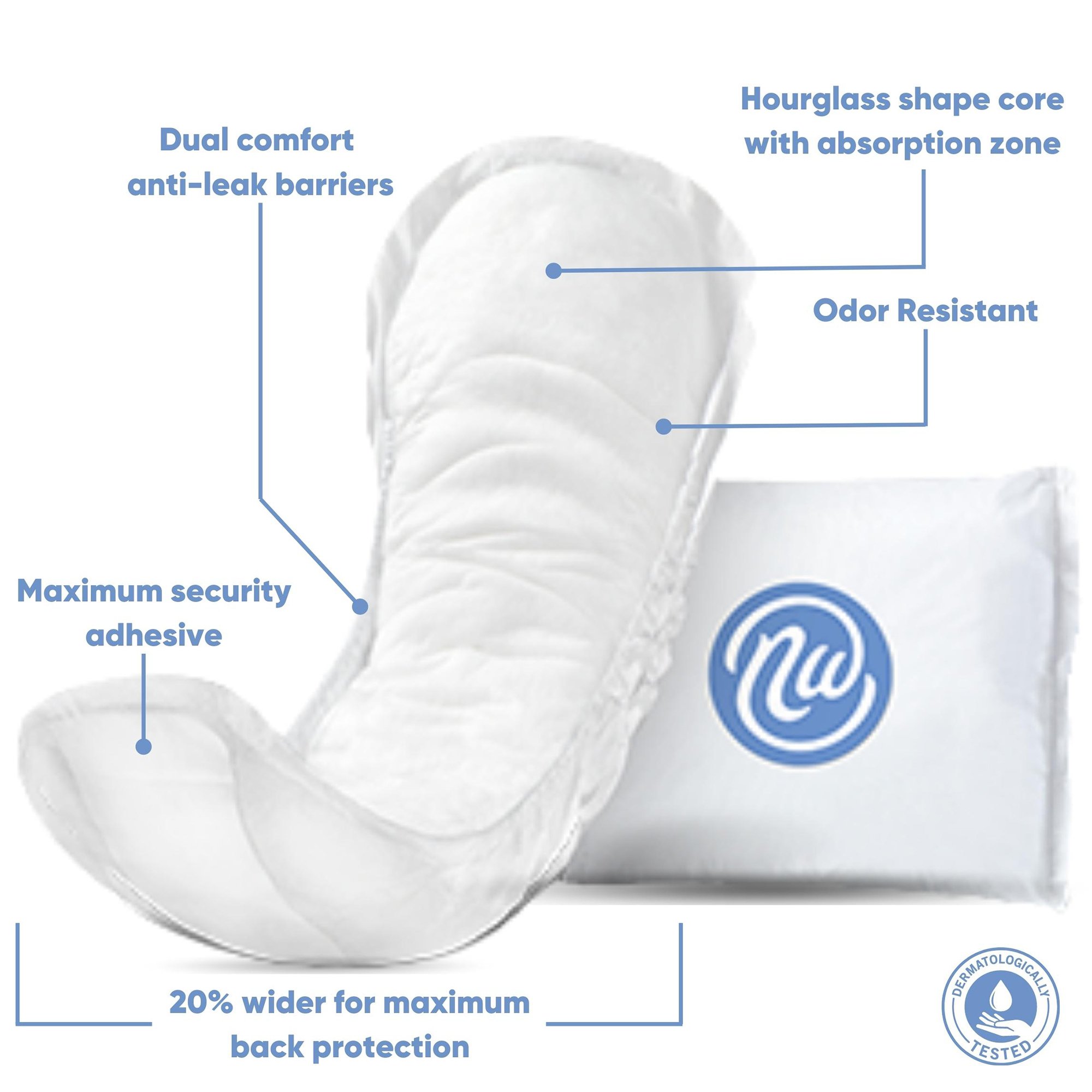 Valrico LLC 2690 - Nexwear Maximum Regular Bladder Control Pads - 30/Pack, 90/Case