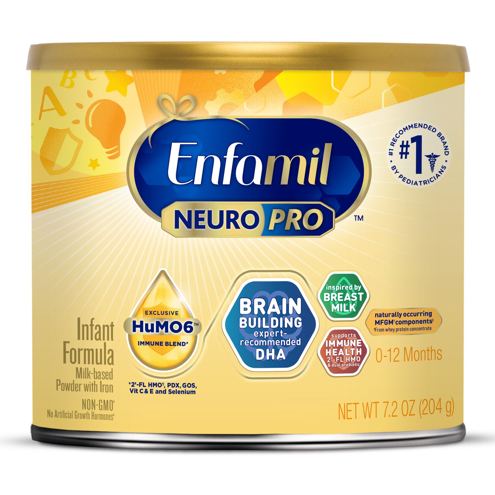 Mead Johnson - 897229 Infant Formula Enfamil NeuroPro™ Unflavored 7.2 oz. Can Powder Milk-Based