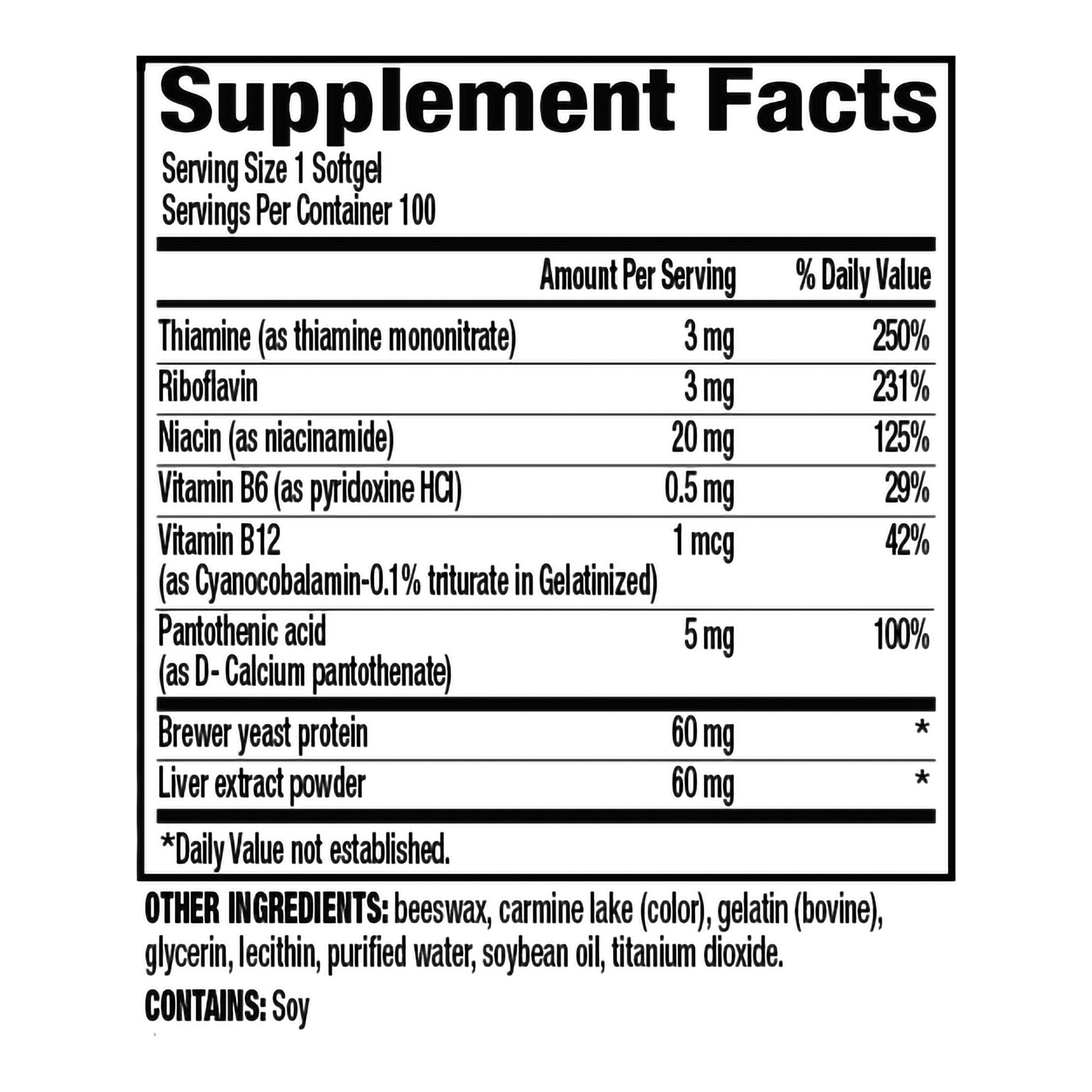 Major Pharmaceuticals 00536137801 - Rugby Vitamin B Complex - 1/Bottle