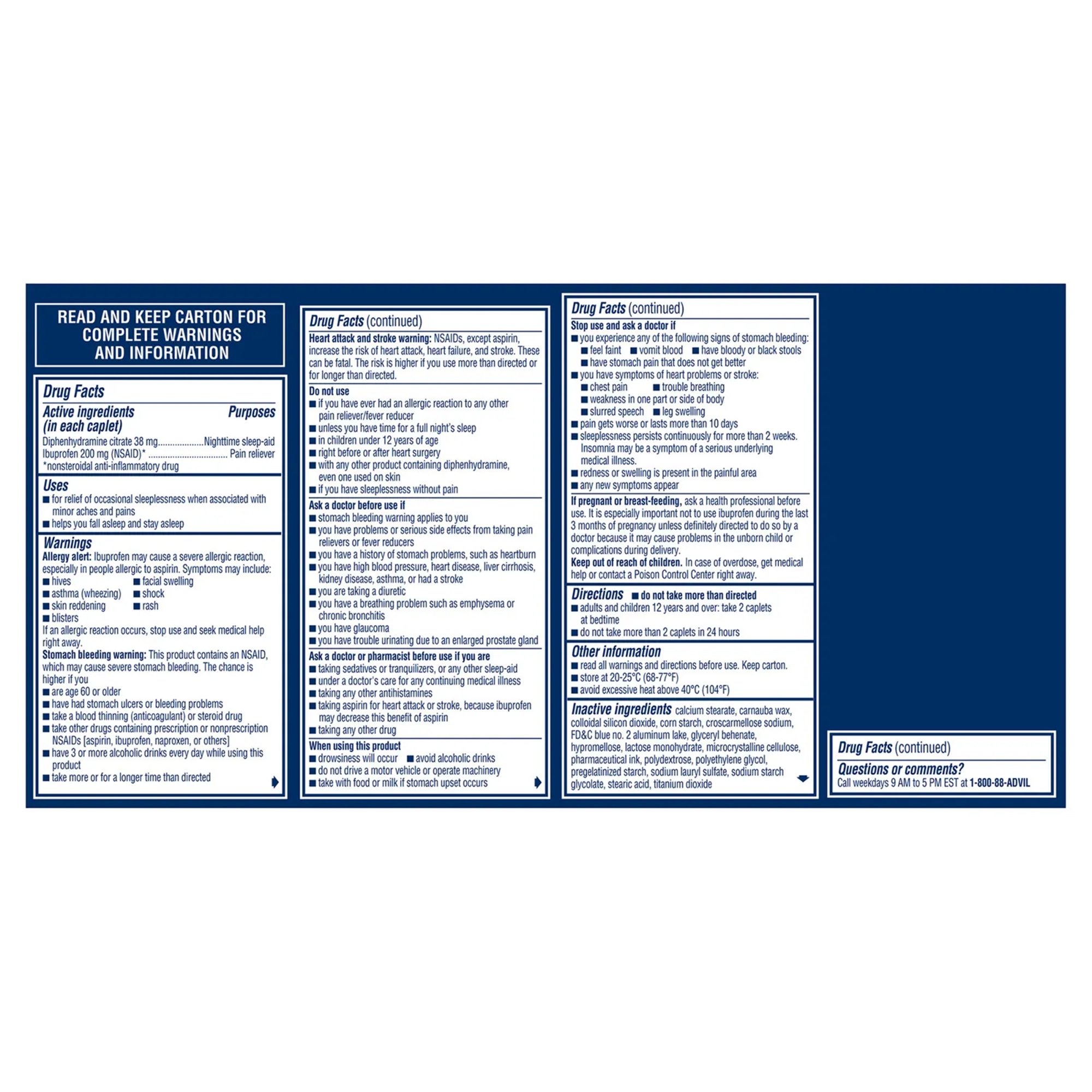 Glaxo Consumer Products 00573016440 - Advil PM Caplets - 1/Bottle