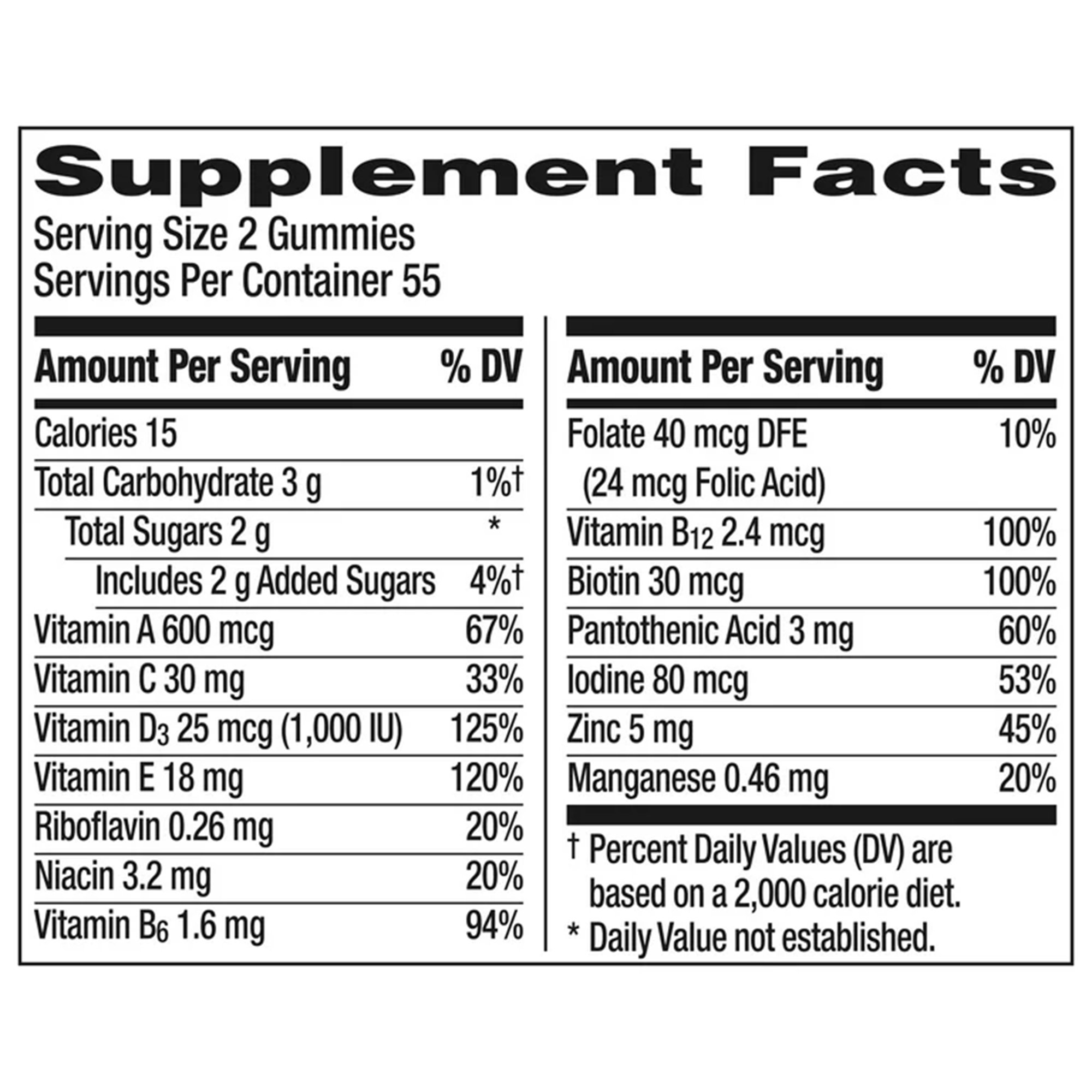 Glaxo Consumer Products 30573128434 - Centrum MultiGummies Adults Assorted Natural Fruit Flavors - 1/Bottle