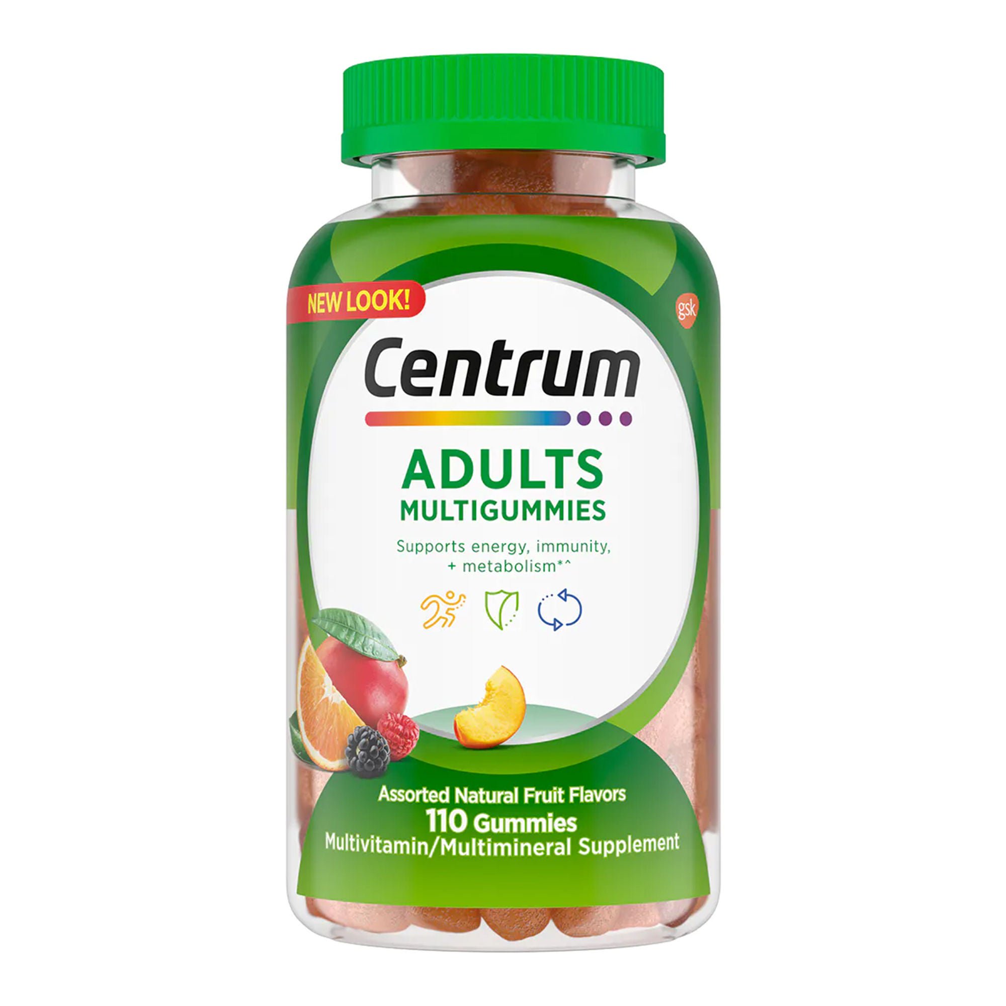 Glaxo Consumer Products - 30573128434 Centrum MultiGummies Adults Assorted Natural Fruit Flavors