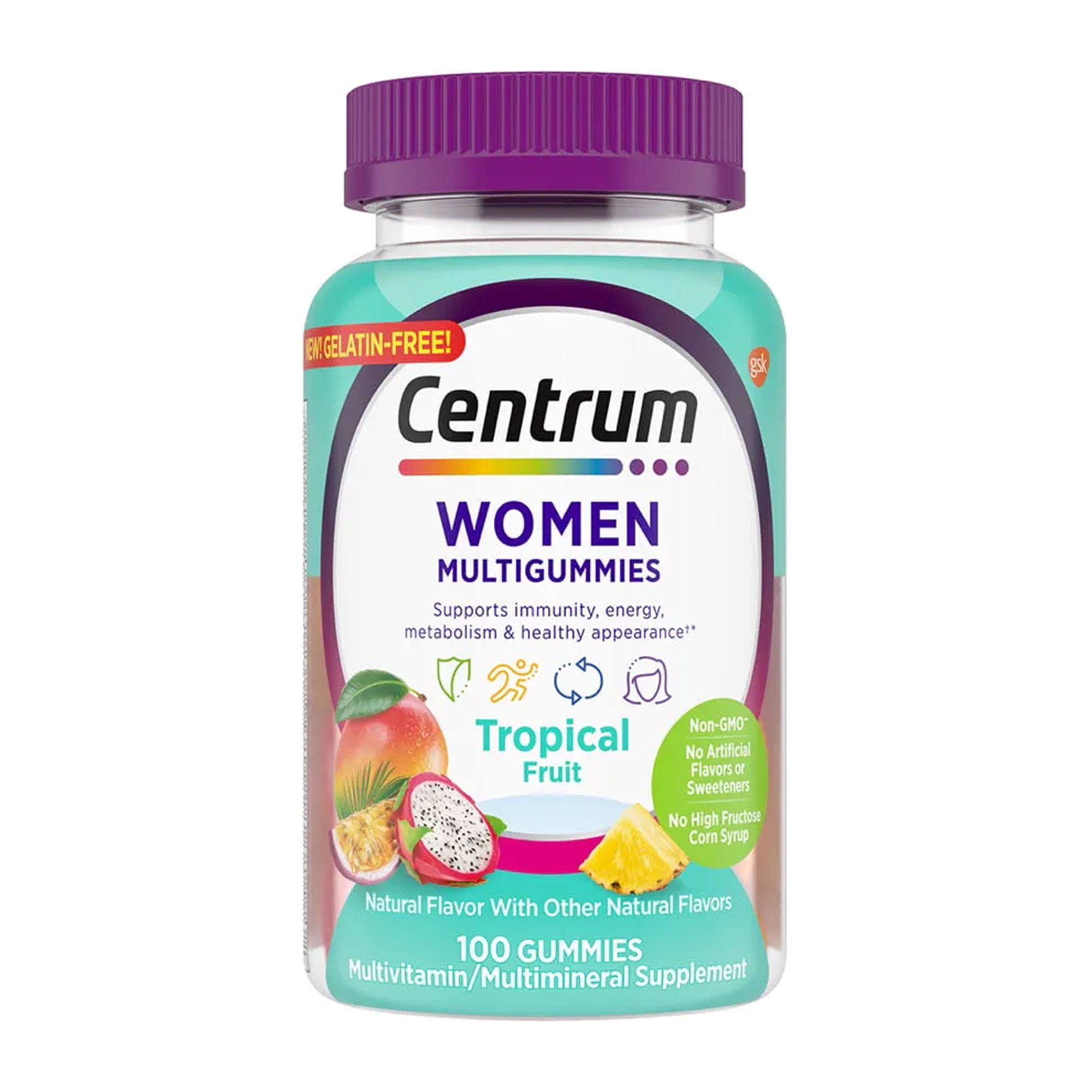 Glaxo Consumer Products - 30573128634 Centrum Women MultiGummies Assorted Natural Fruit Flavors