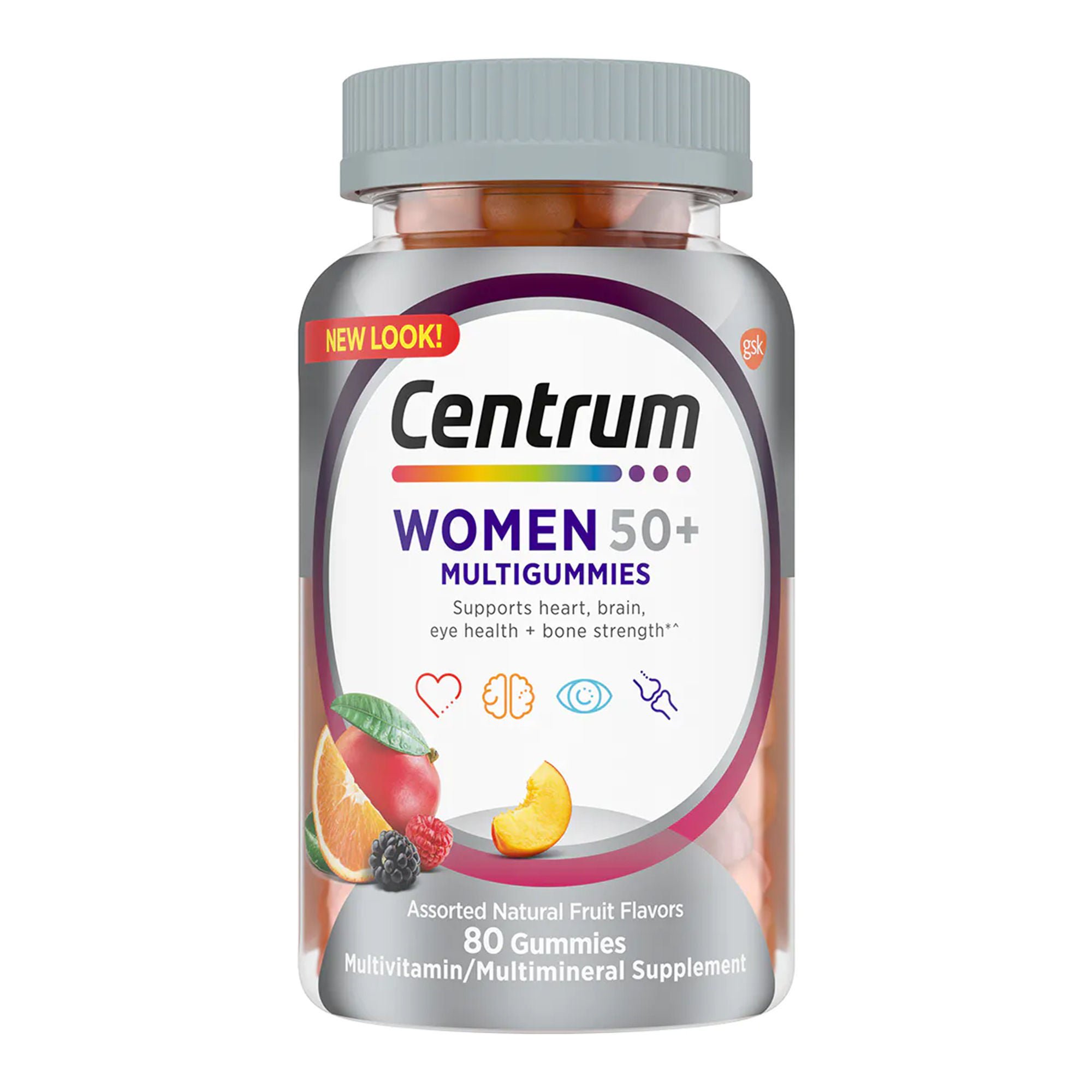 Glaxo Consumer Products - 30573128675 Centrum Women 50+ MultiGummies Assorted Natural Fruit Flavors