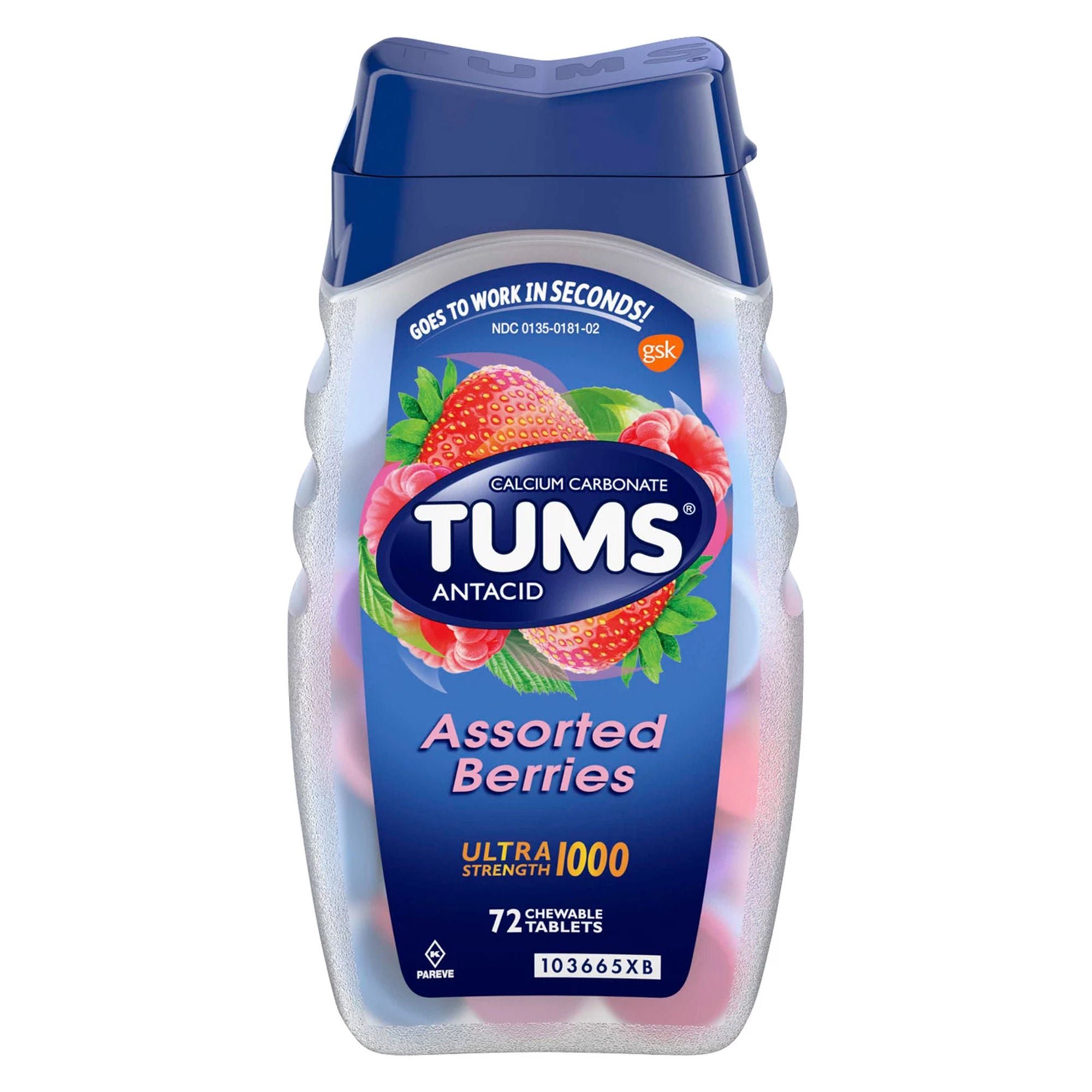 Glaxo Consumer Products - 00135018102 Tums Ultra Strength 1000 Antacid Chewable Tablets
