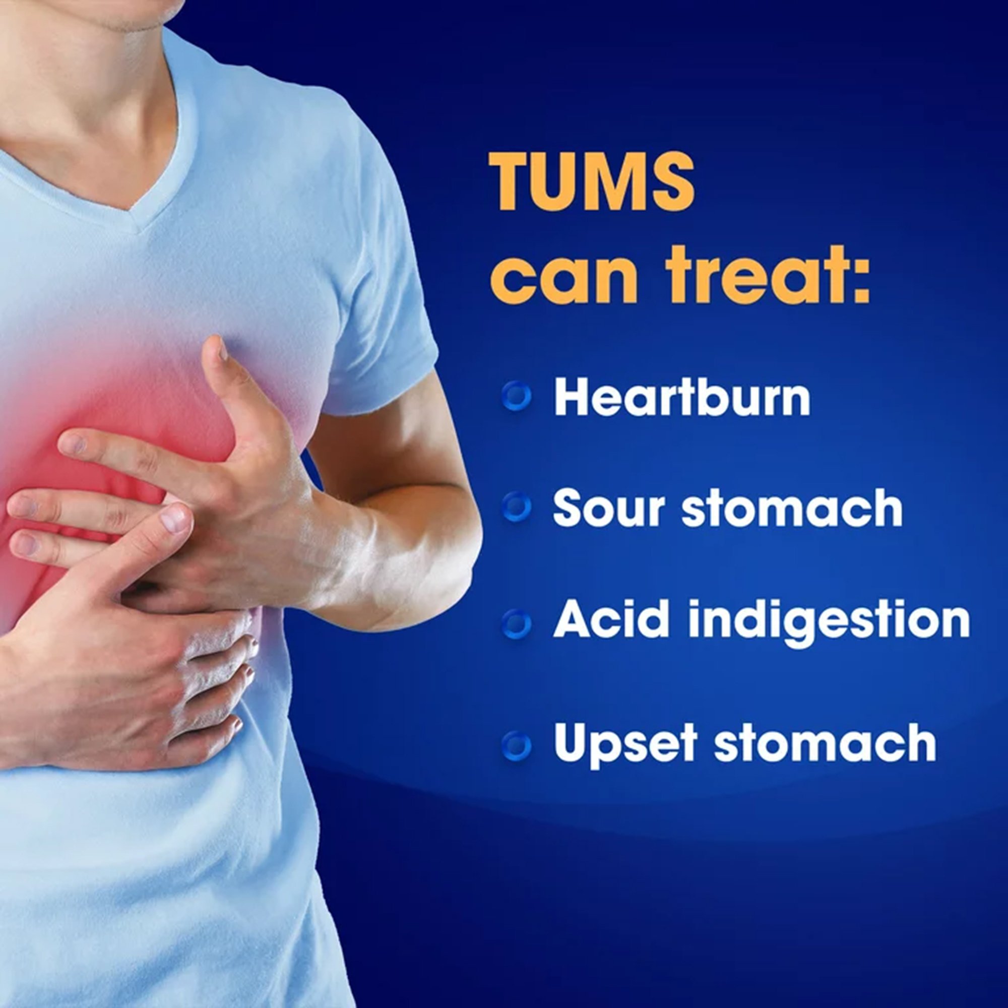Glaxo Consumer Products 30766739287 - Tums Smoothies Extra Strength 750 Antacid Chewable Tablets, Assorted Fruit - 1/Bottle