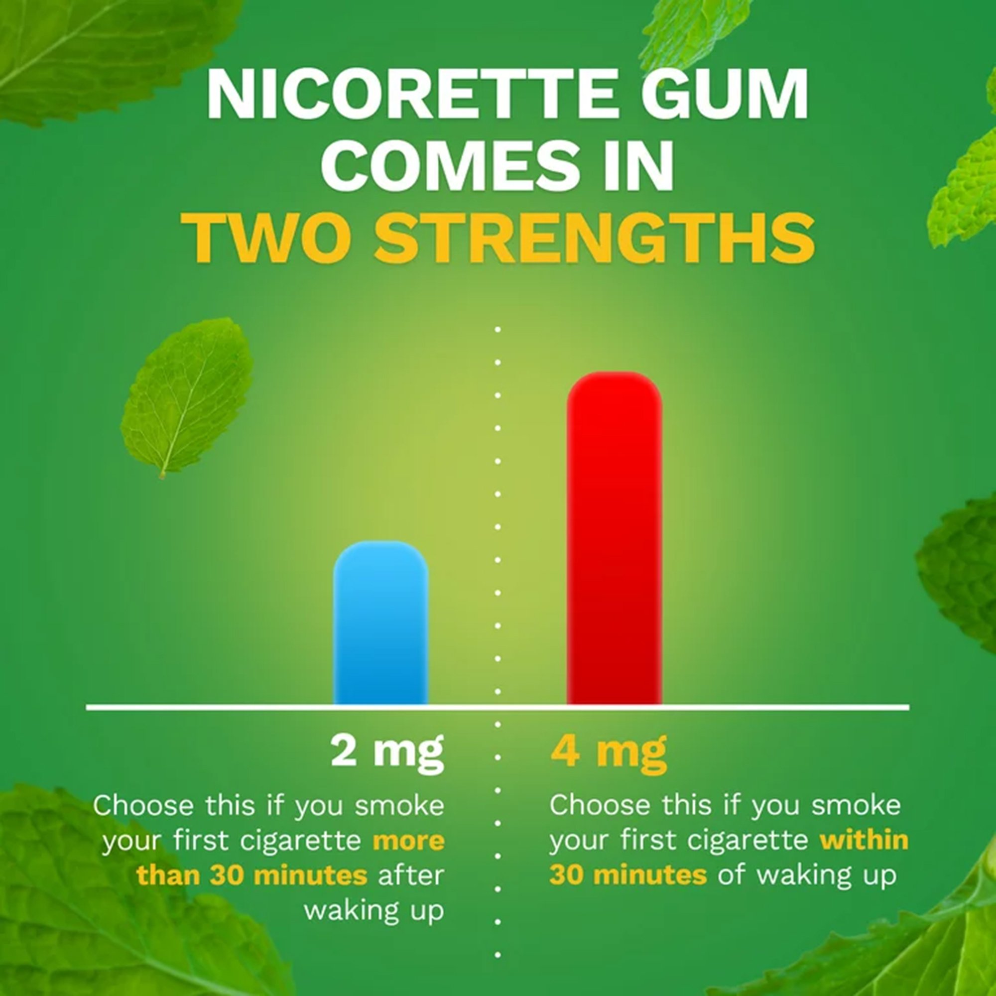 Glaxo Consumer Products 00135053302 - Nicorette Stop Smoking Aid Gum 4 mg Spearmint Burst with a Hint of Chamomile - 100/Carton