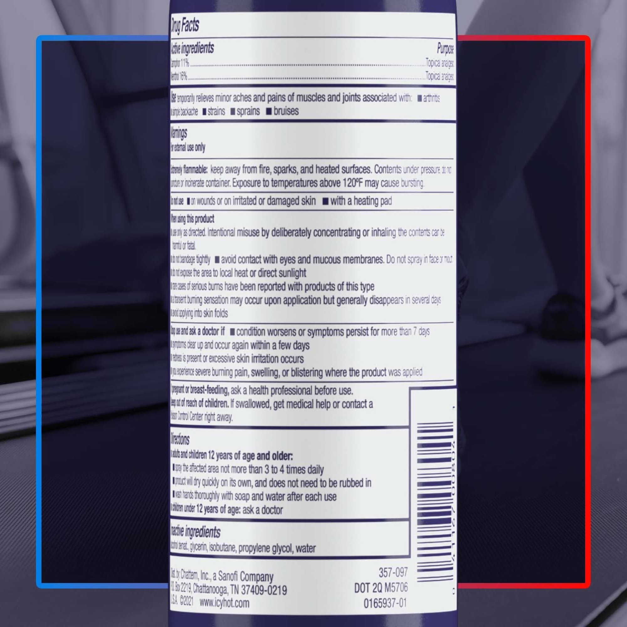 Sanofi 04116700804 - Icy Hot Pro Pain Relief Dry Spray - 1/Each