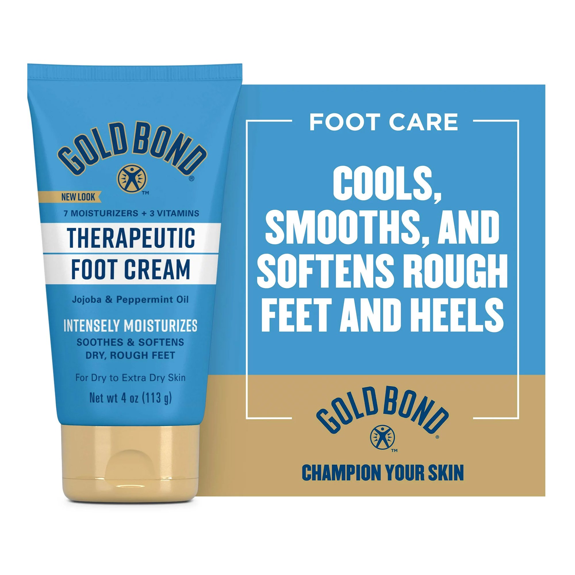 Sanofi 04116701760 - Gold Bond® Therapeutic Foot Cream for Dry to Extra Dry Feet, 4-ounce Tube - 1/Each