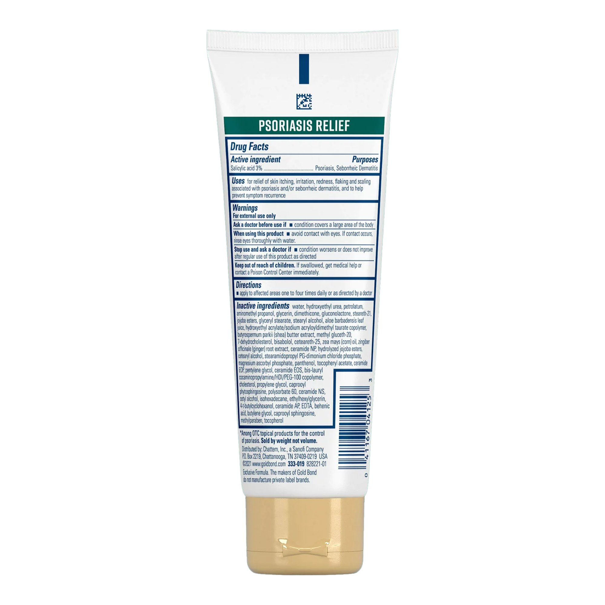 Sanofi 04116704125 - Gold Bond® Medicated Psoriasis Relief 3% Salicylic Acid Multi-Symptom Cream - 1/Each
