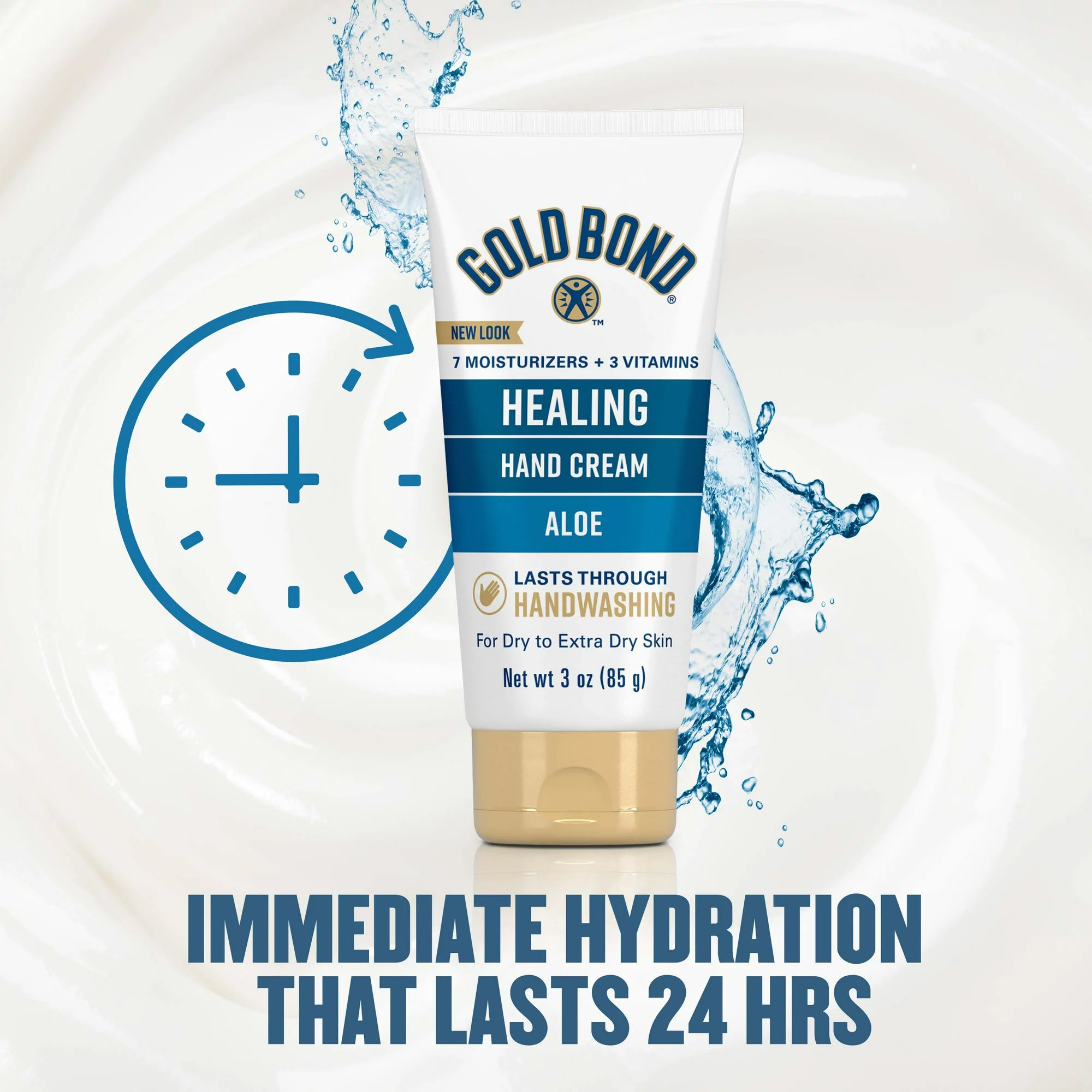 Sanofi 04116705510 - Gold Bond® Healing Hand Cream with Aloe for Dry to Extra Dry Skin, 3-ounce Tube - 1/Each