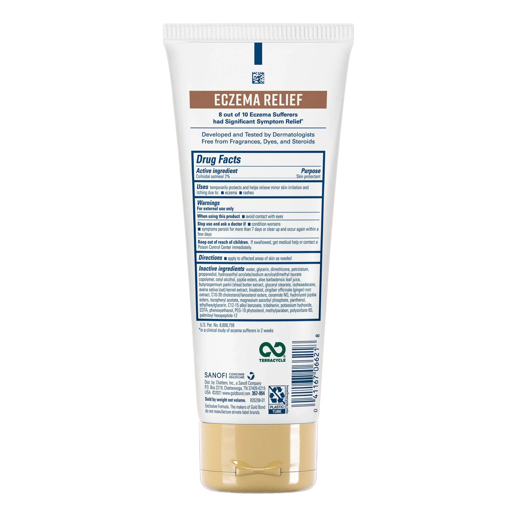Sanofi 04116706621 - Gold Bond® Medicated Eczema Relief 2% Colloidal Oatmeal Skin Protectant Cream - 1/Each