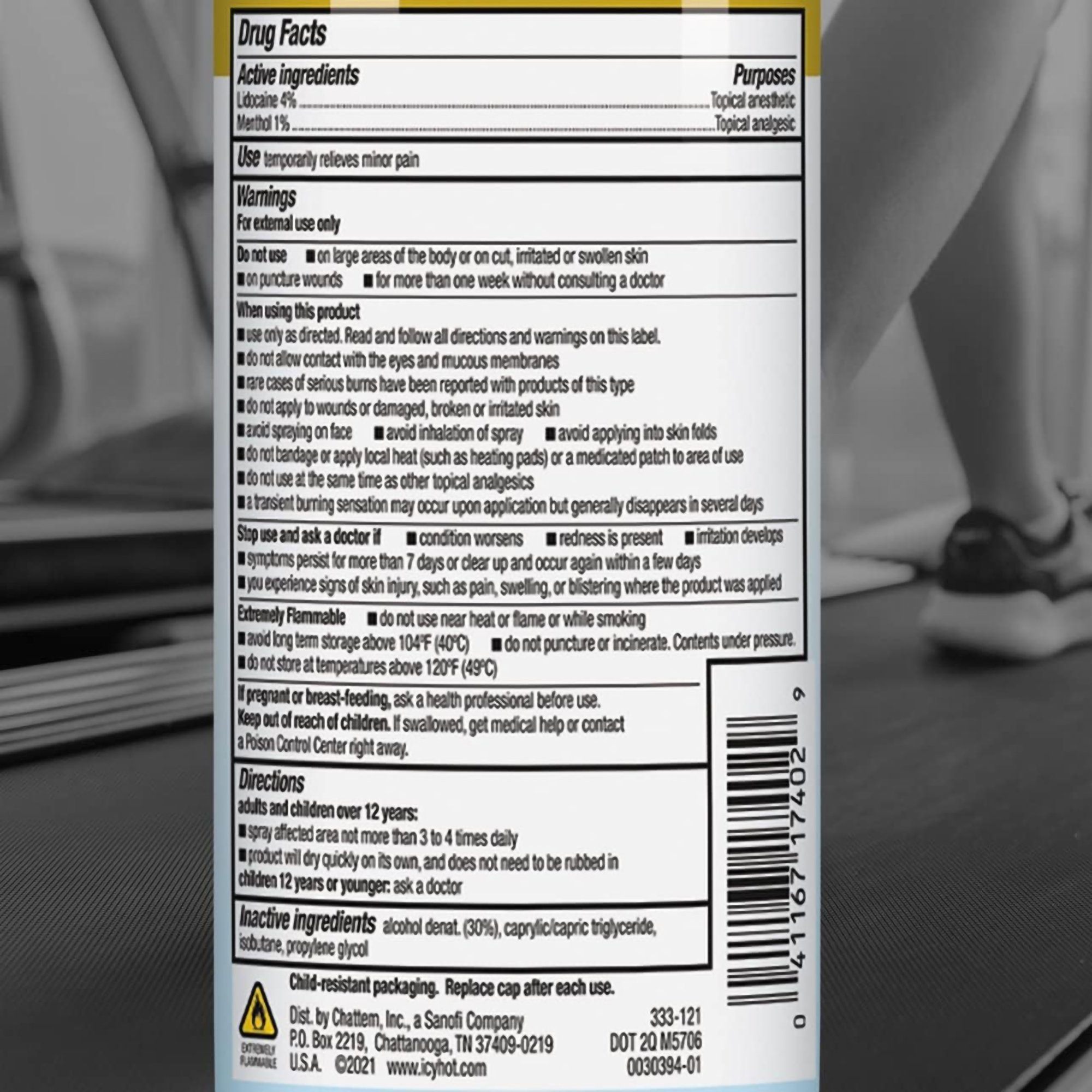 Sanofi 04116717402 - Icy Hot Max Lidocaine Dry Spray - 1/Each