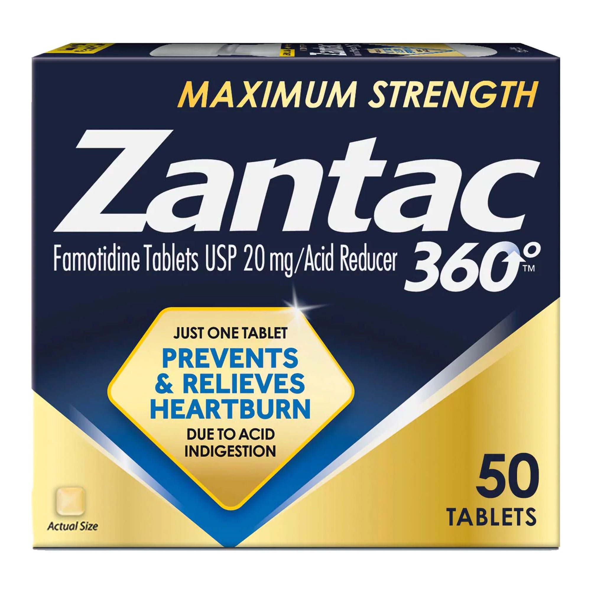 Sanofi - 68142103614 Zantac 360°™ Acid Reducer Maximum Strength Tablets