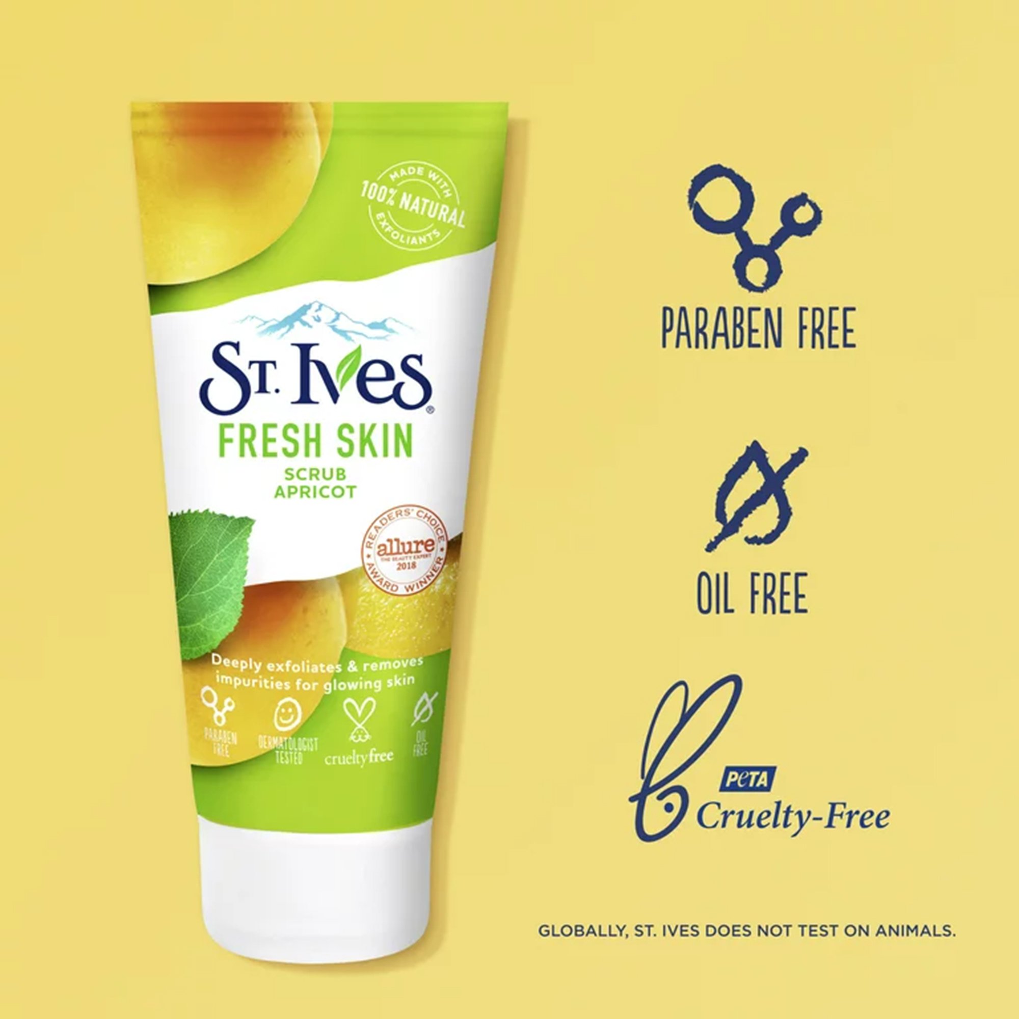 Dot Foods 07704310360 - St. Ives® Fresh Skin Exfoliant Apricot Scrub, 6-ounce Tube - 1/Each