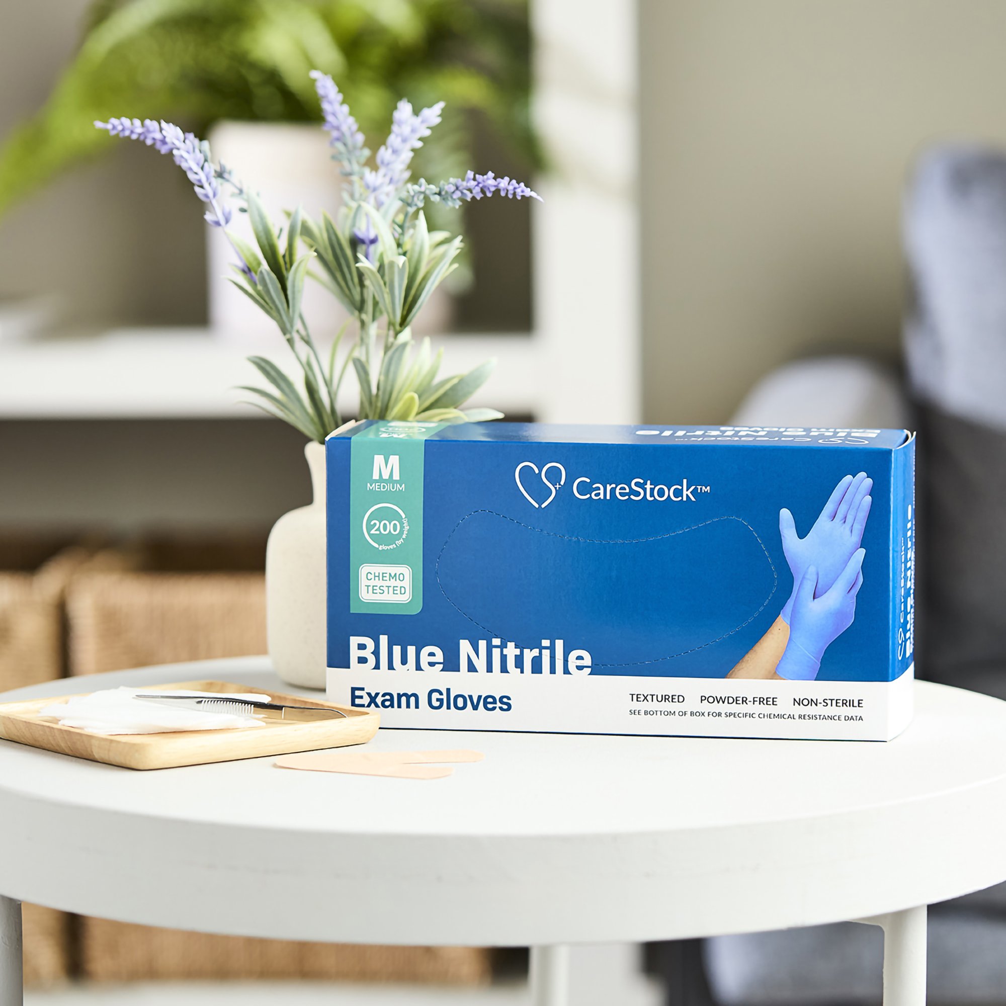 CareStock CS2714 - CareStock™ Nitrile Exam Glove, Medium, Blue - 200/Box, 2000/Case