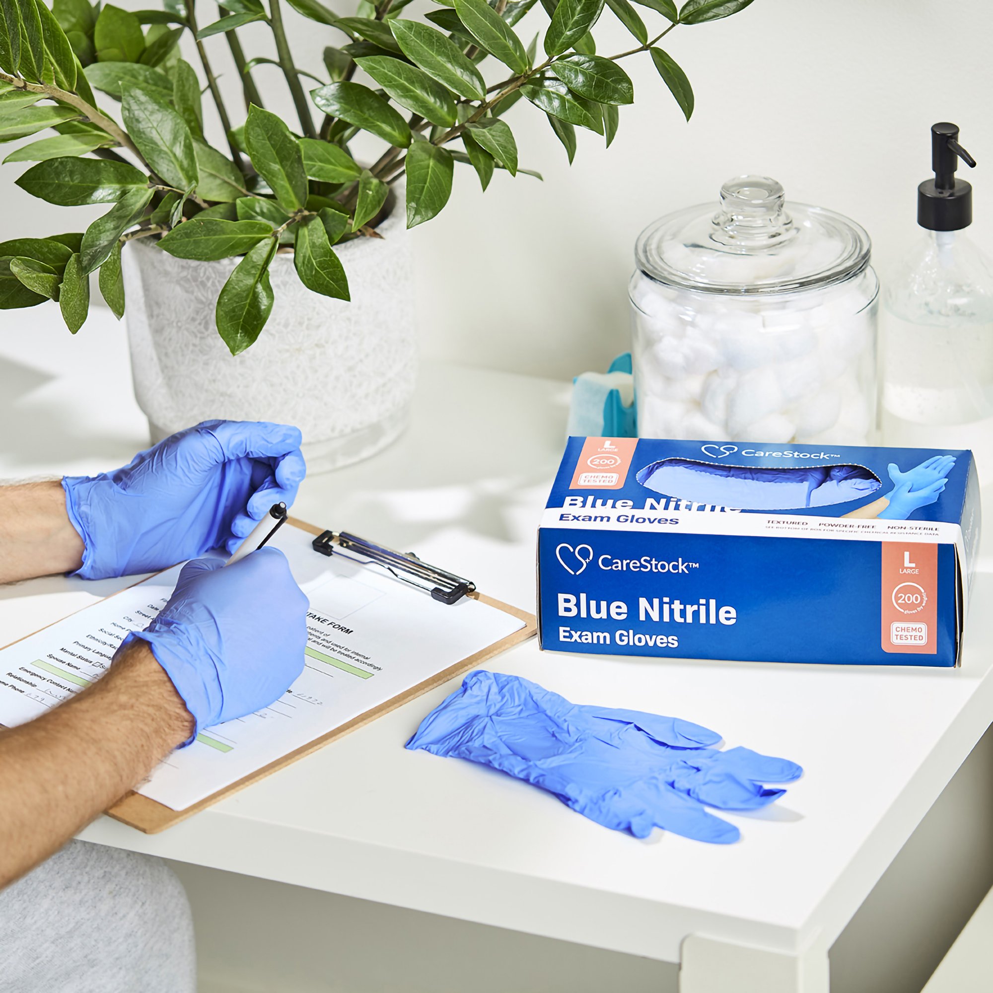 CareStock CS2716 - CareStock™ Nitrile Exam Glove, Large, Blue - 200/Box, 2000/Case