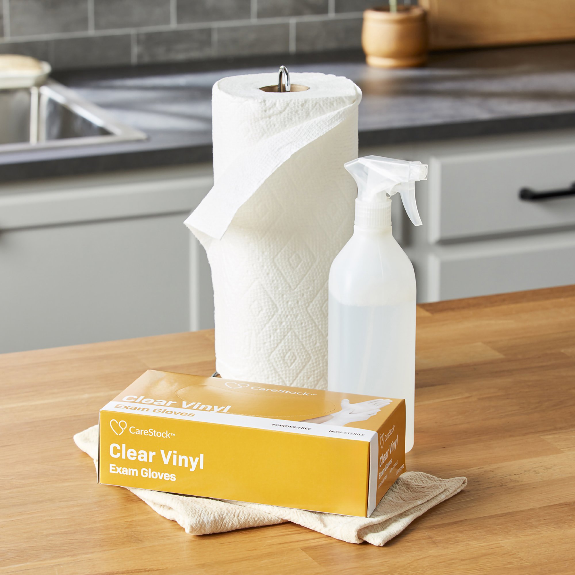 CareStock CS2594 - CareStock™ Vinyl Exam Glove, Medium, Ivory - 100/Box, 1000/Case