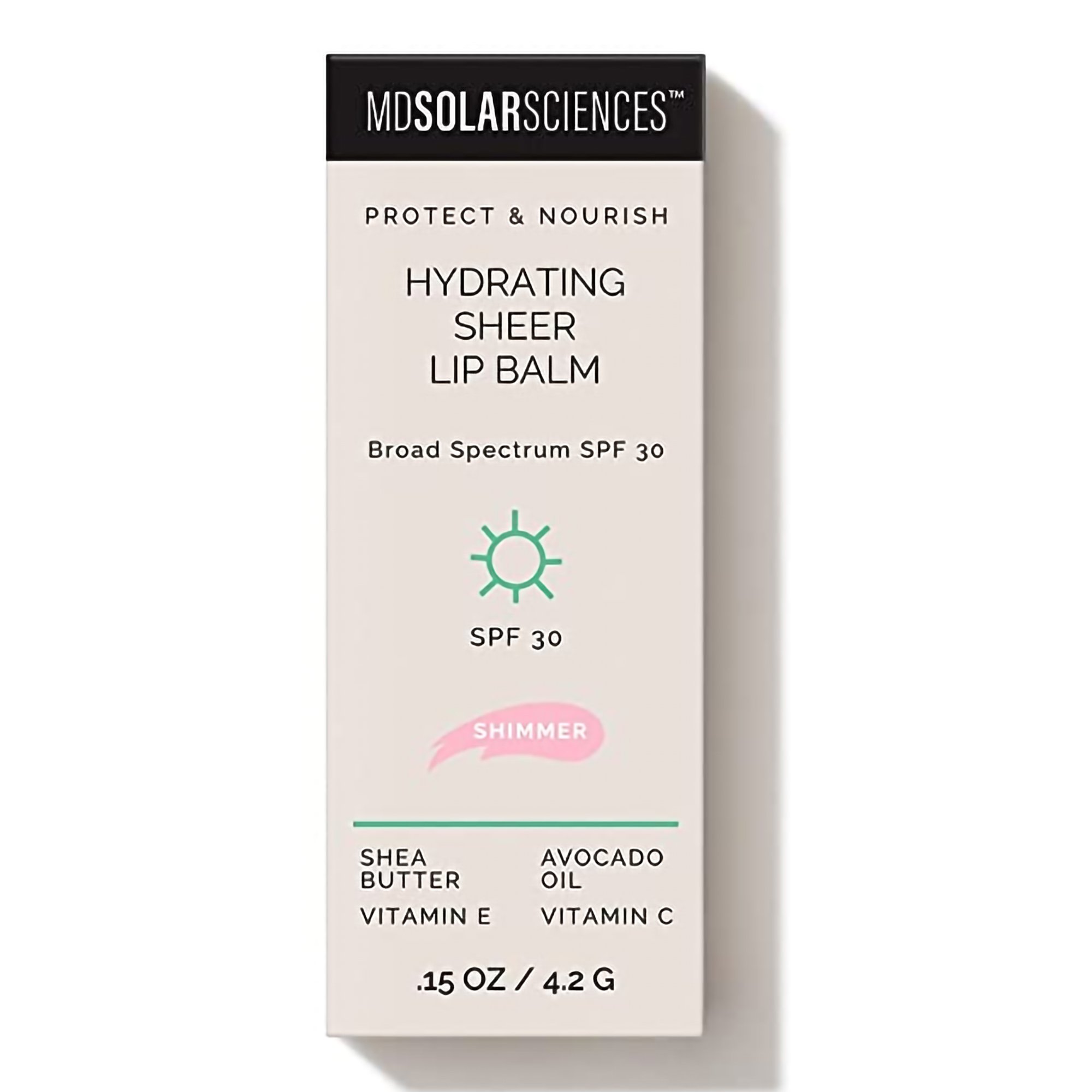 MDSolarSciences 174001 - MDSolarSciences® Hydrating Sheer Lip Balm, Shimmer - 1/Each, 6/Pack, 48/Case
