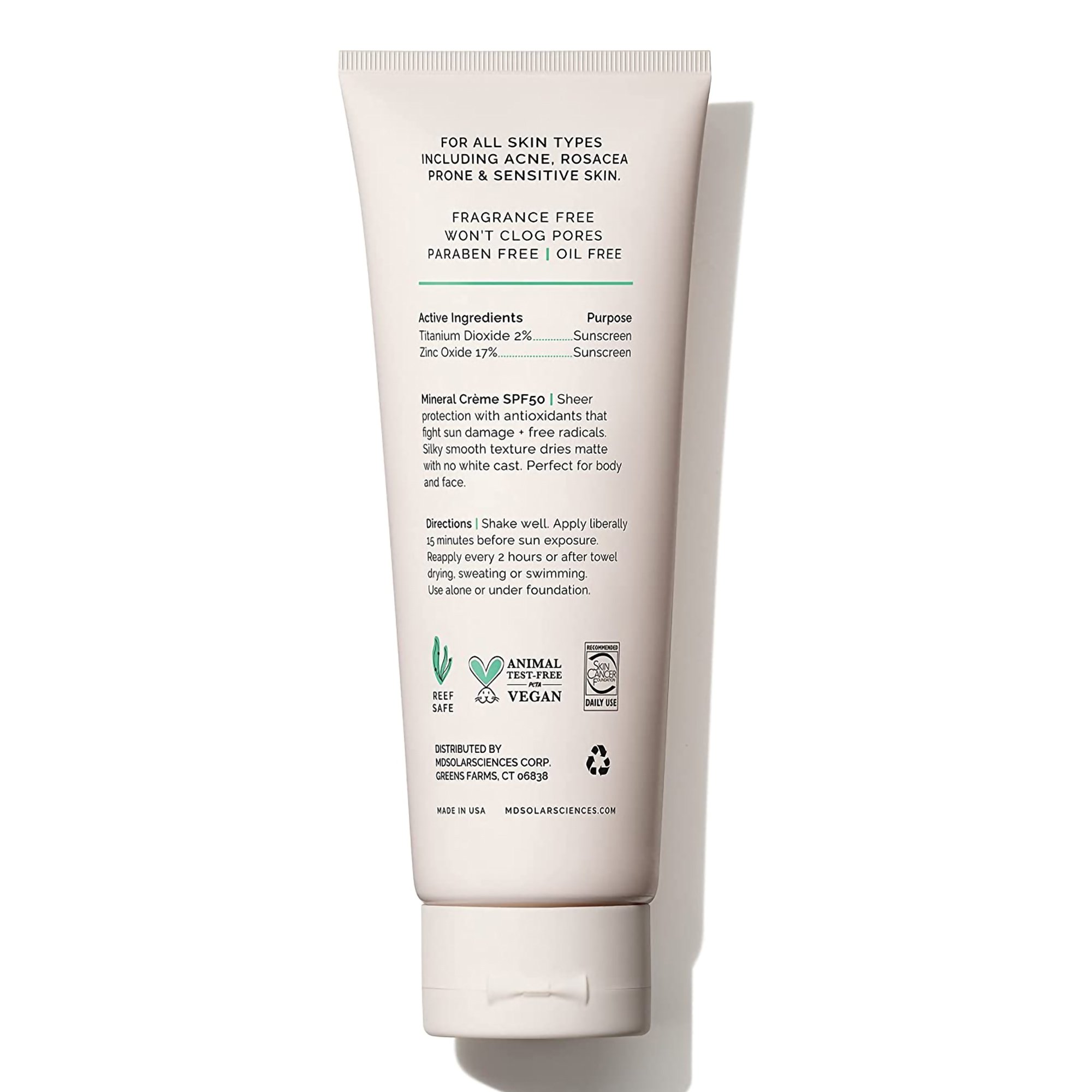 MDSolarSciences 135001 - MDSolarSciences® Mineral Crème SPF 50 - 1/Each, 6/Pack, 48/Case