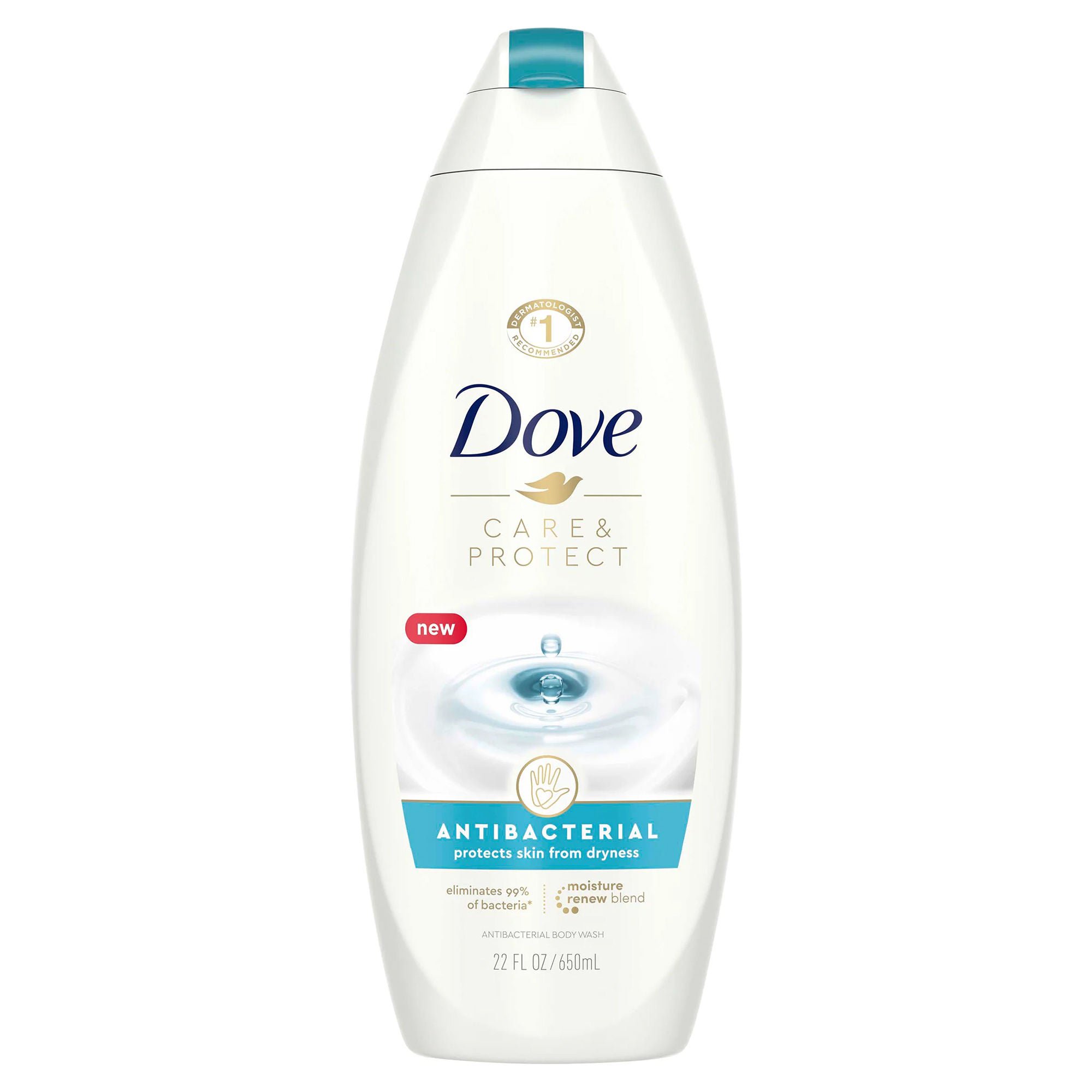 Dot Foods - 01111102583 Antibacterial Body Wash Dove® Care and Protect Liquid 20 oz. Bottle Scented