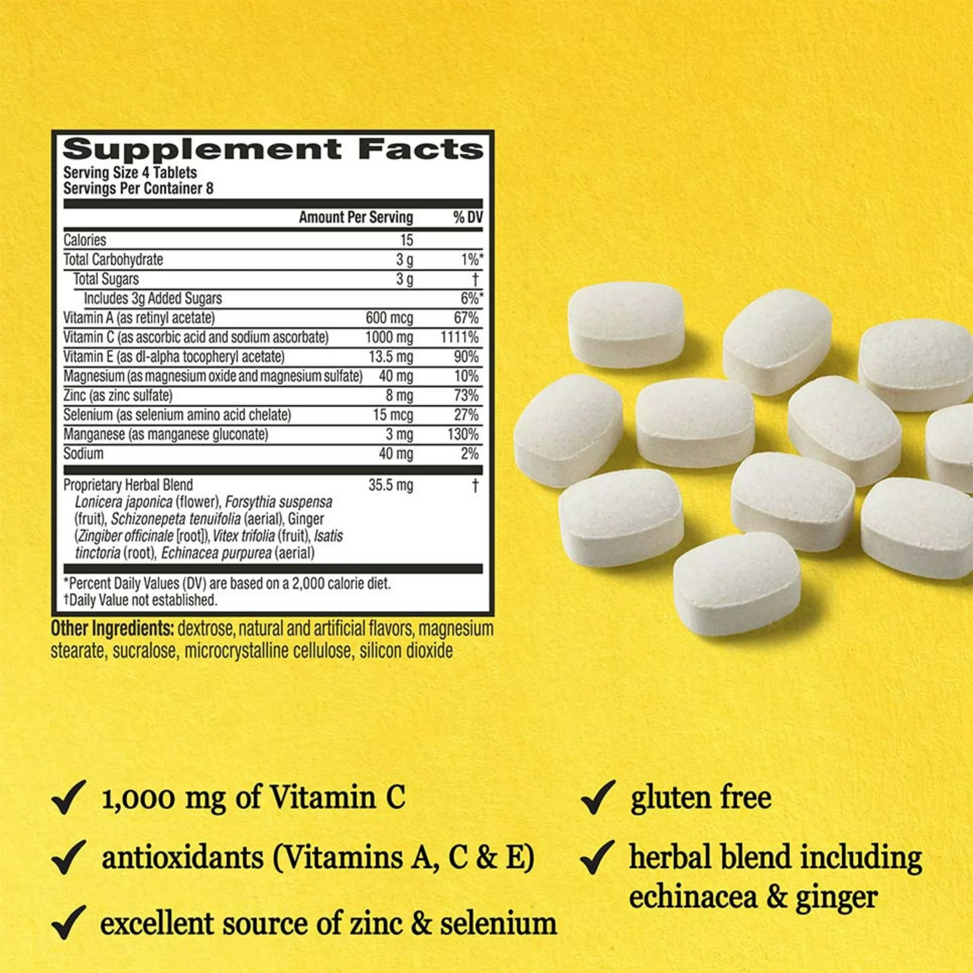 RB Health US LLC 64786520334 - Airborne® Original Immune Support Supplement Chewable Tablets Citrus - 1/Bottle