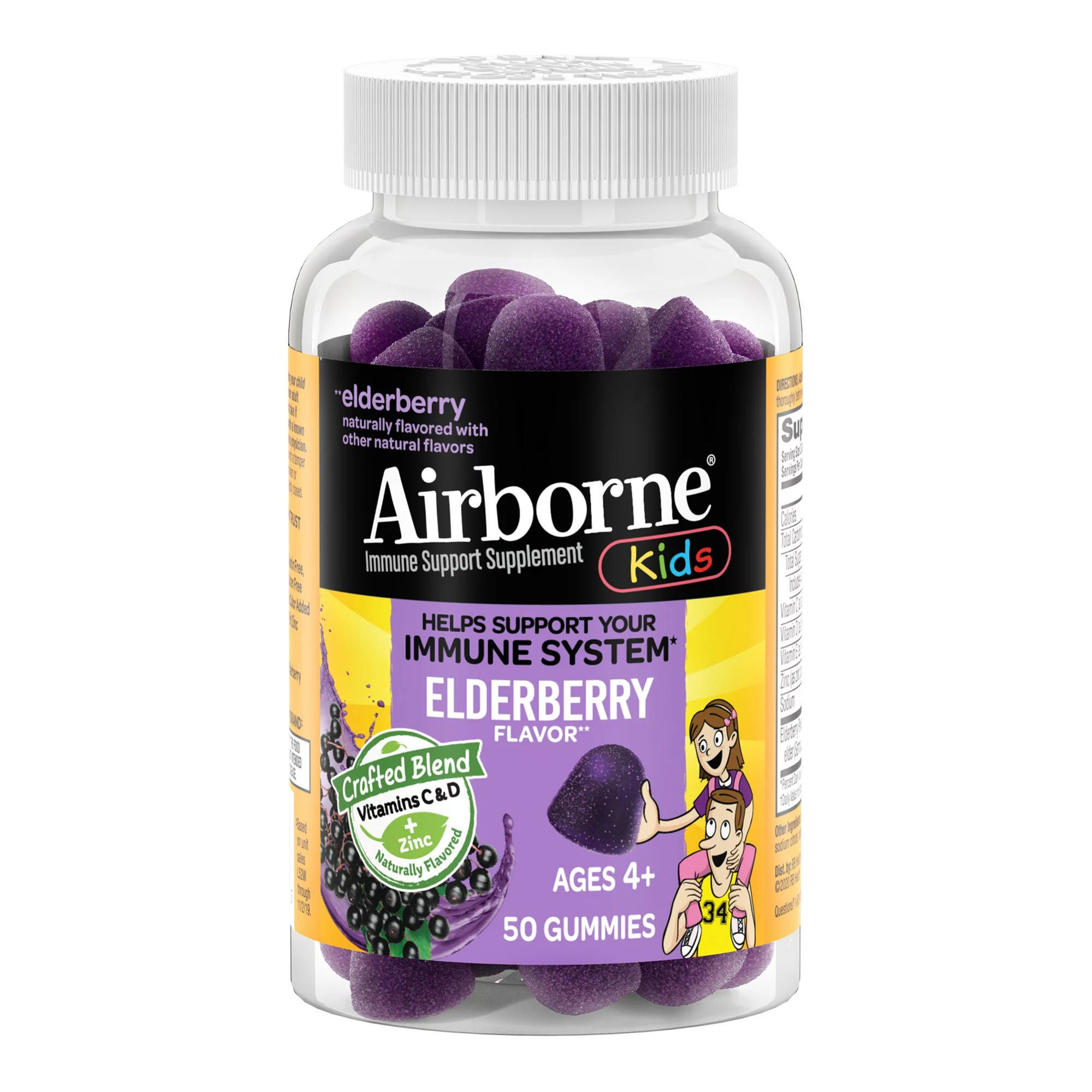 RB Health US LLC - 64786590403 Airborne® Immune Support Supplement Gummies Elderberry