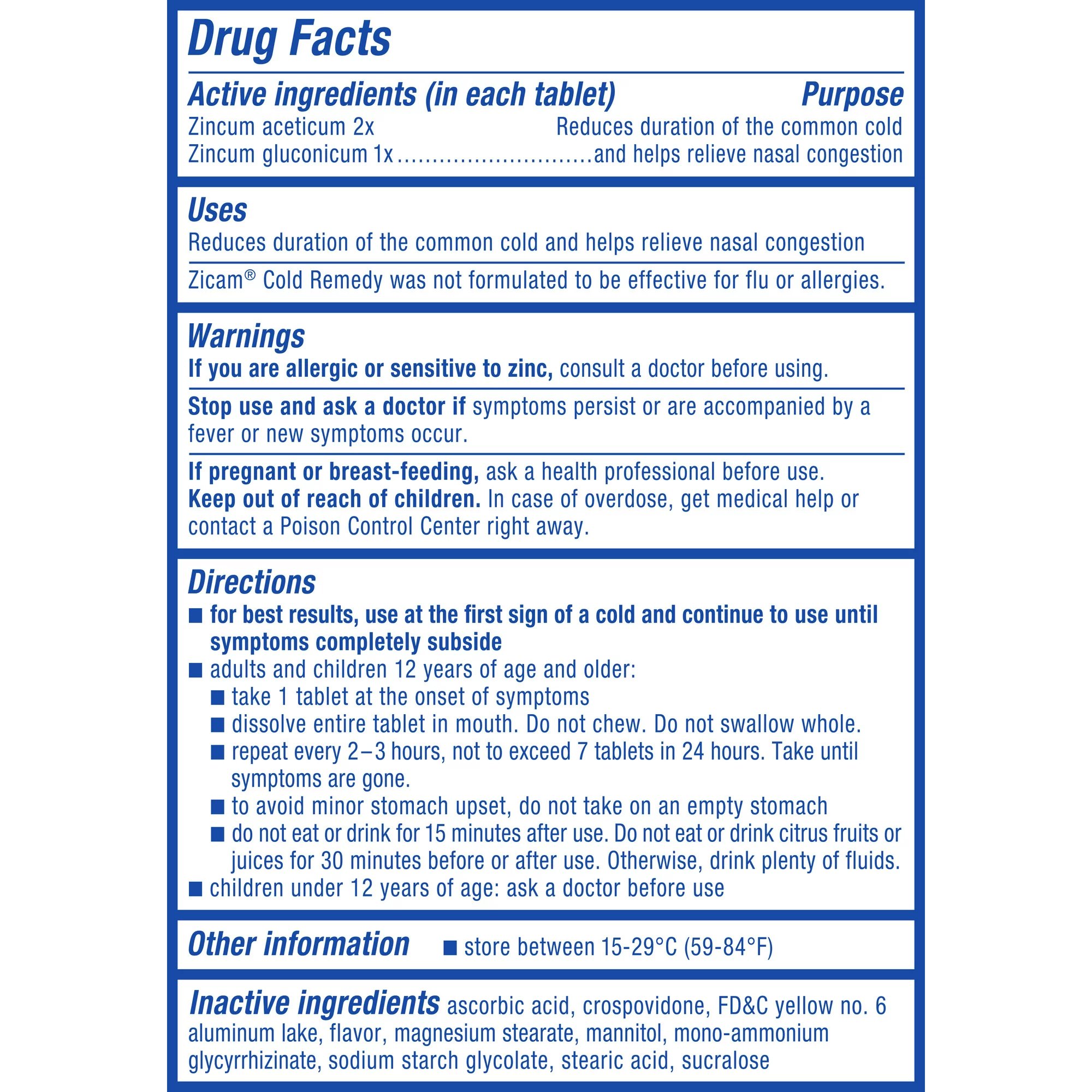 Church and Dwight 62750004410 - Zicam Cold Remedy RapidMelts Tablets Citrus - 1/Bottle